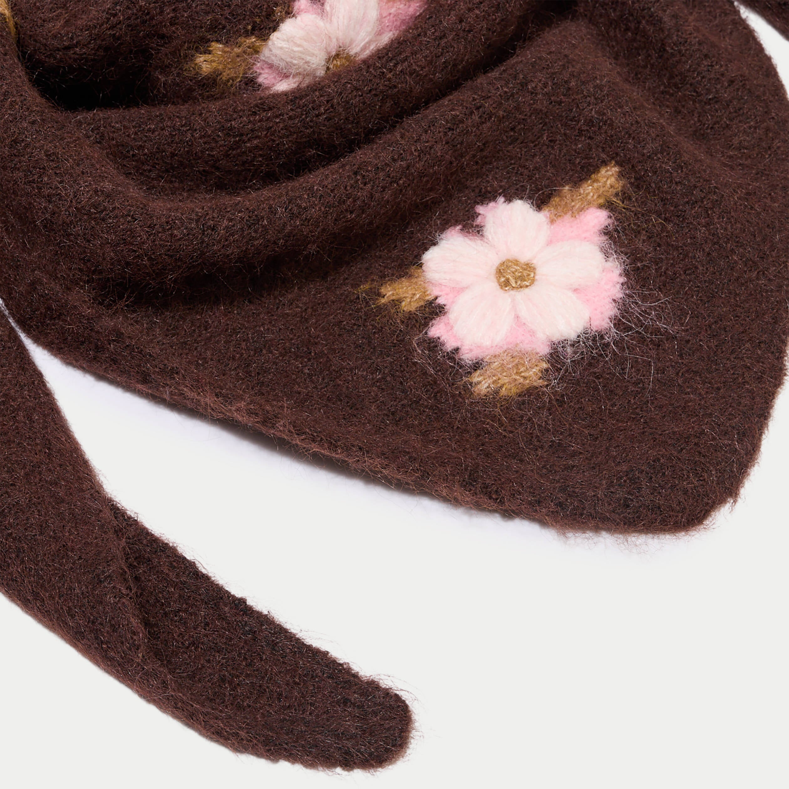 &Eacute;charpe fluide marron fonc&eacute; femme