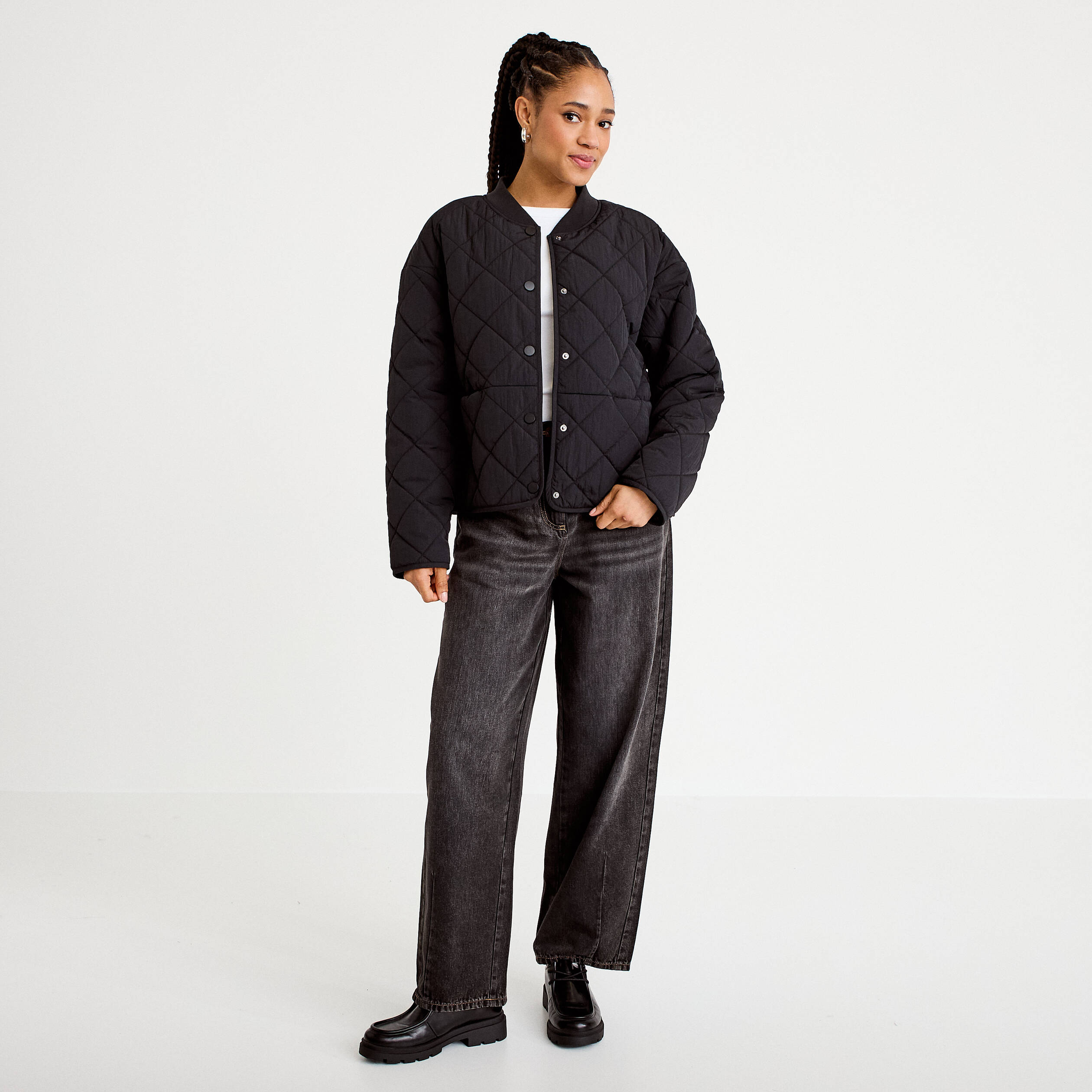 Veste matelass&eacute;e noir femme