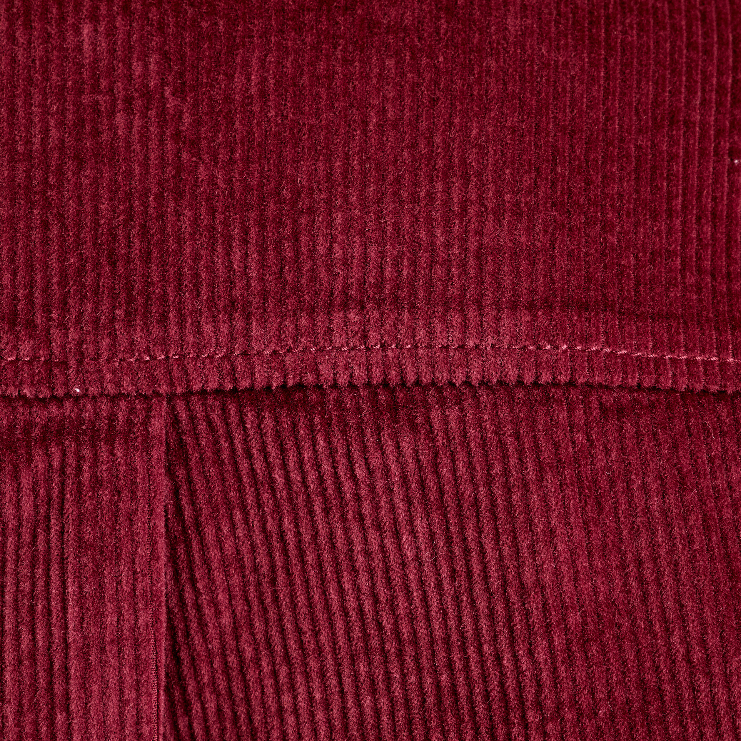 Chemise oversize en velours bordeaux femme