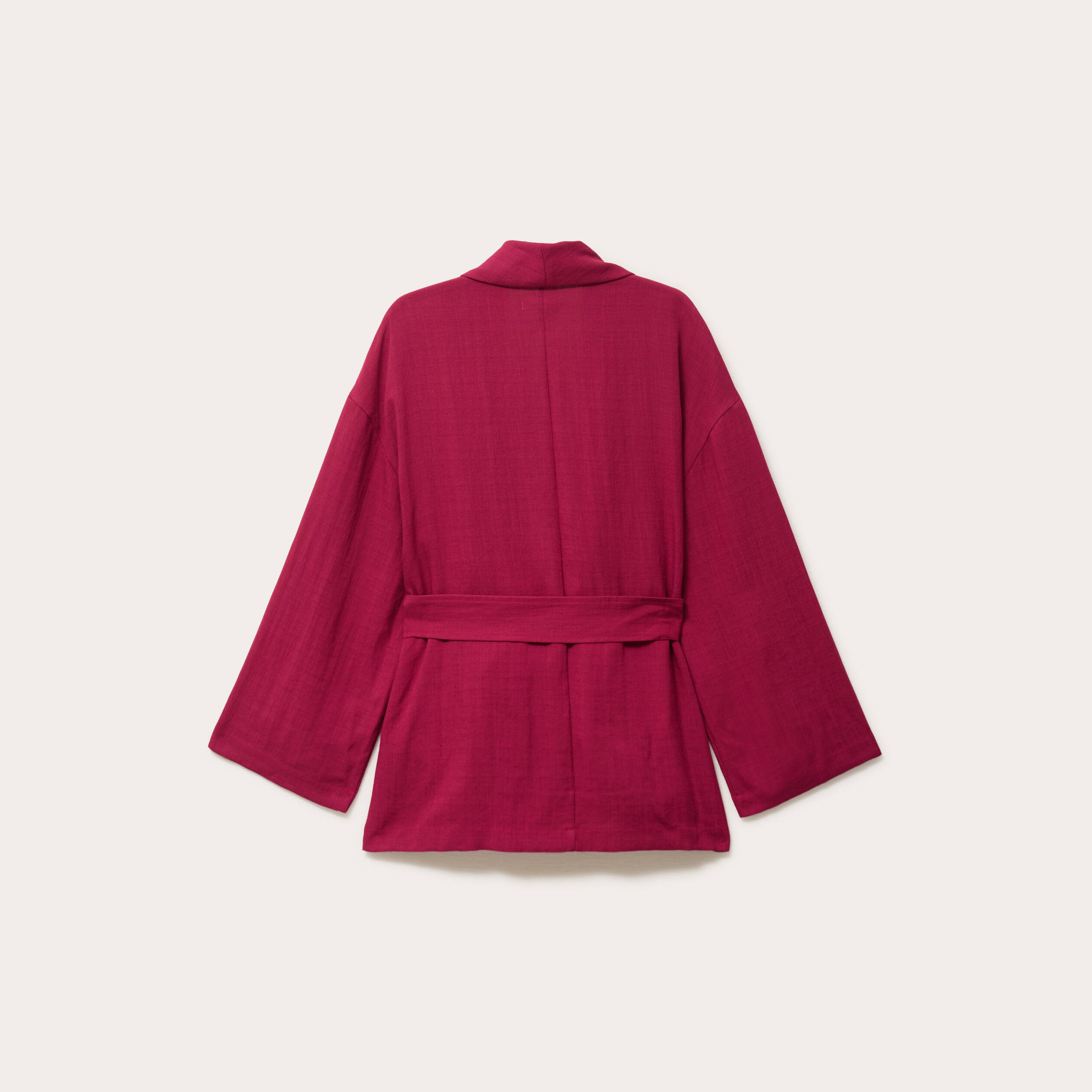 Kimono col tailleur manches longues rouge femme