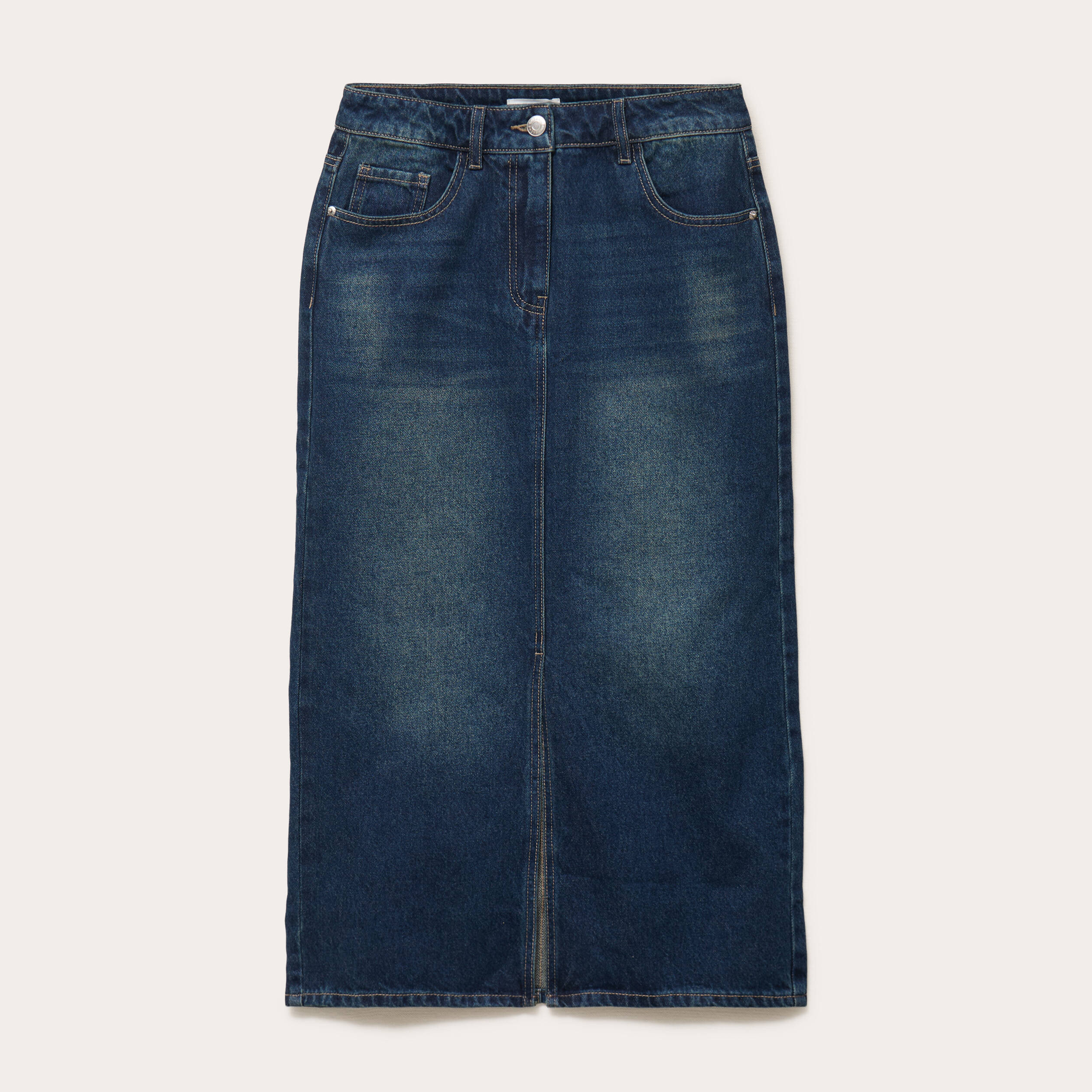 Jupe crayon taille standard bleu fonc&eacute; femme