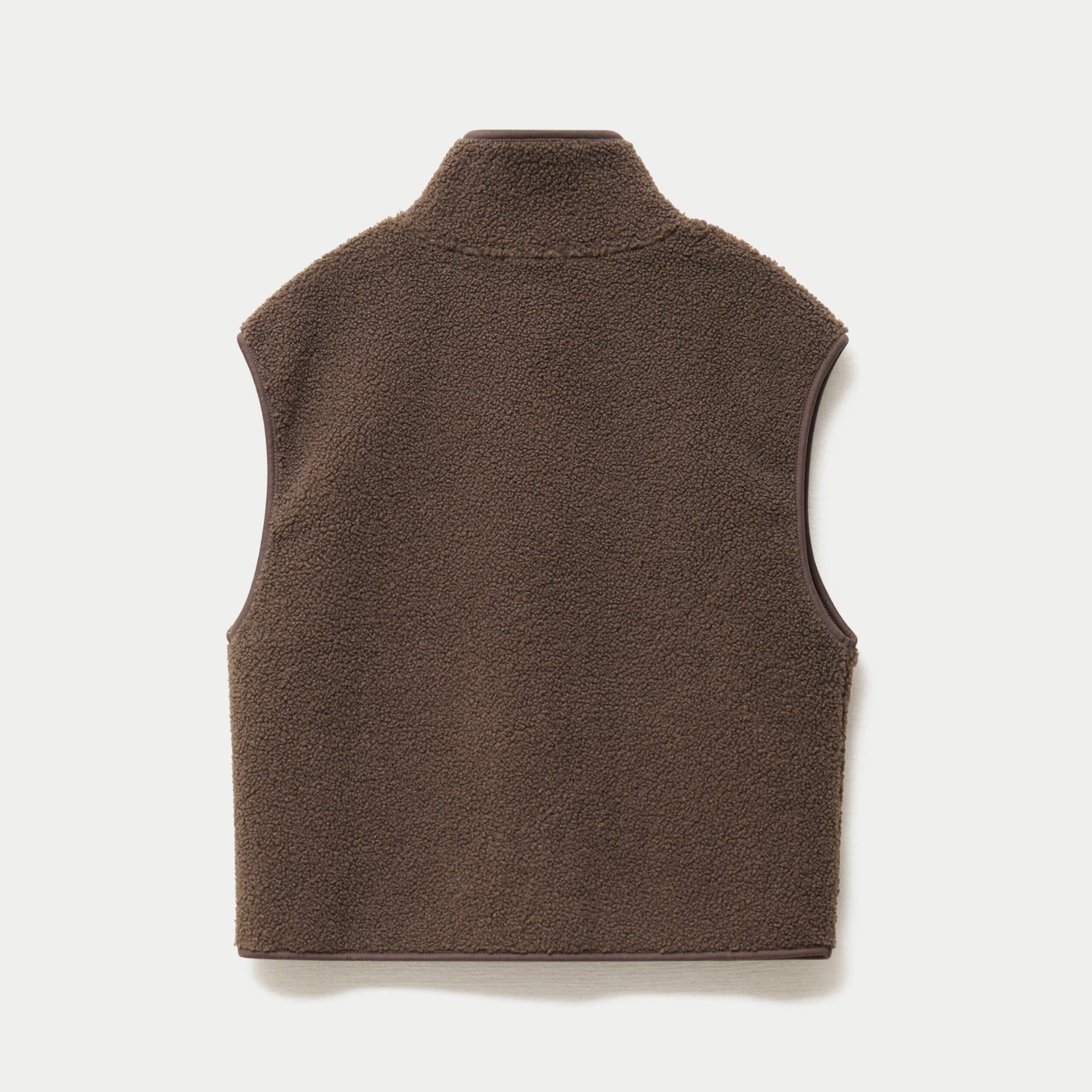 Veste sans manches effet polaire taupe femme