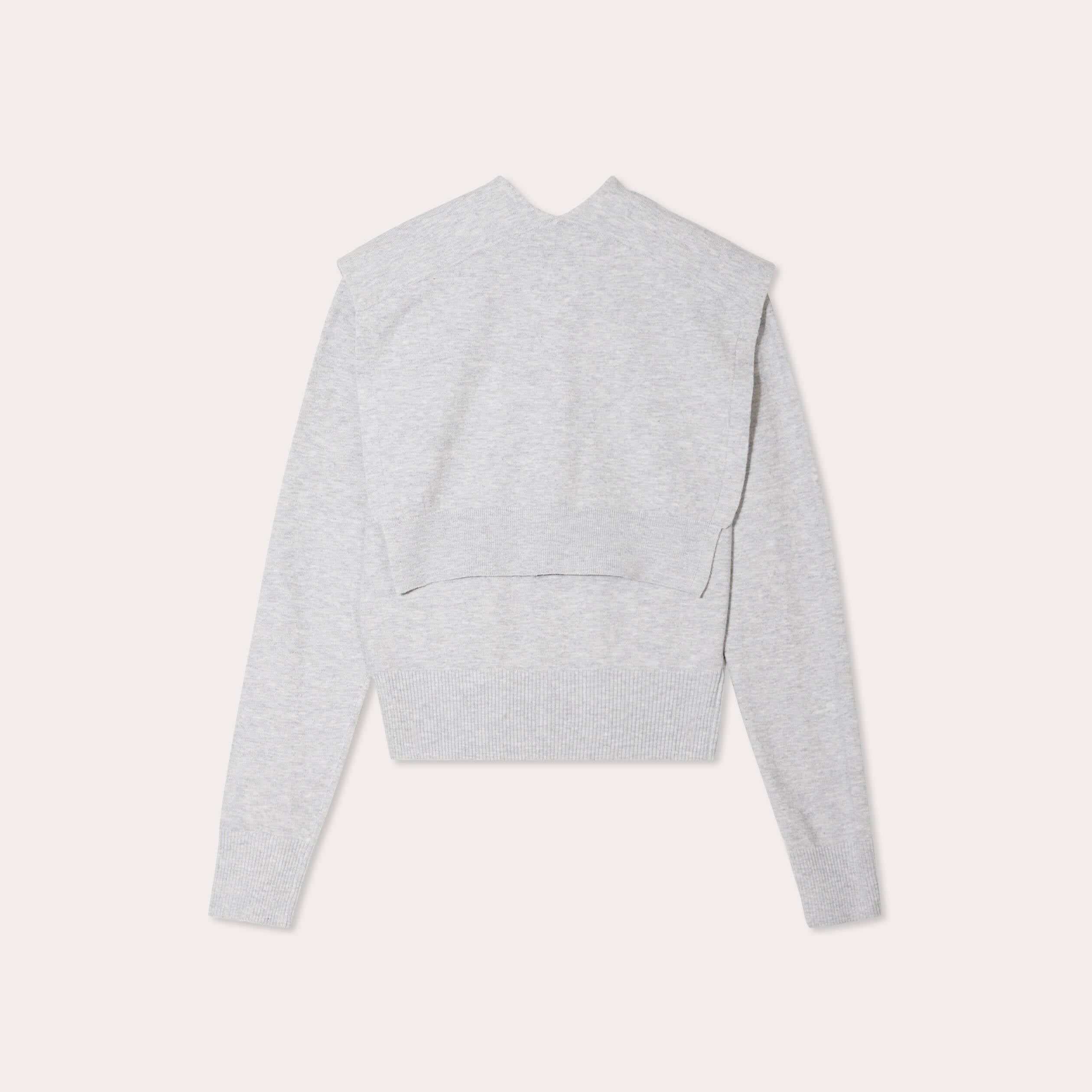 Pull effet 2-en-1 gris fonc&eacute; femme