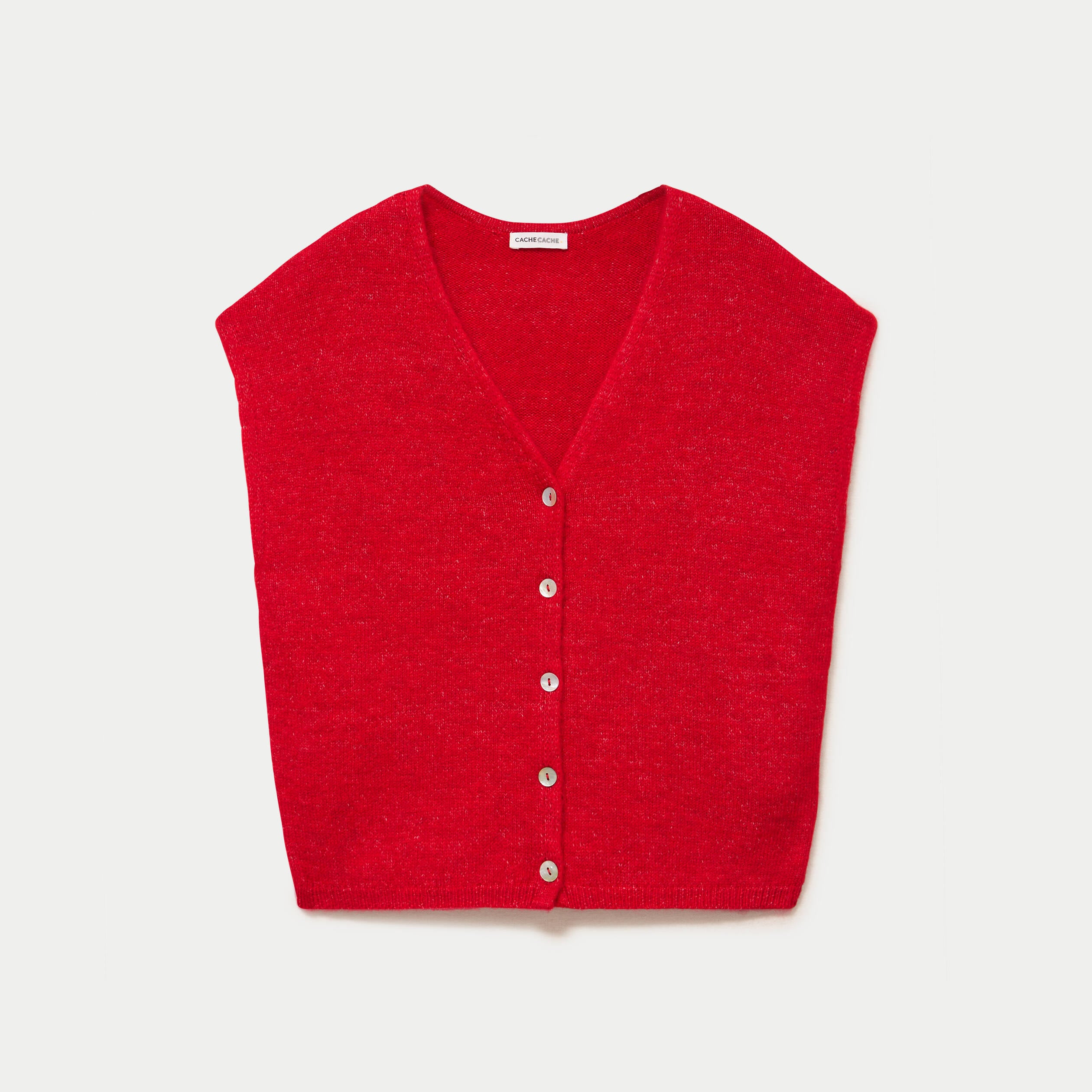 Gilet sans manches rouge femme