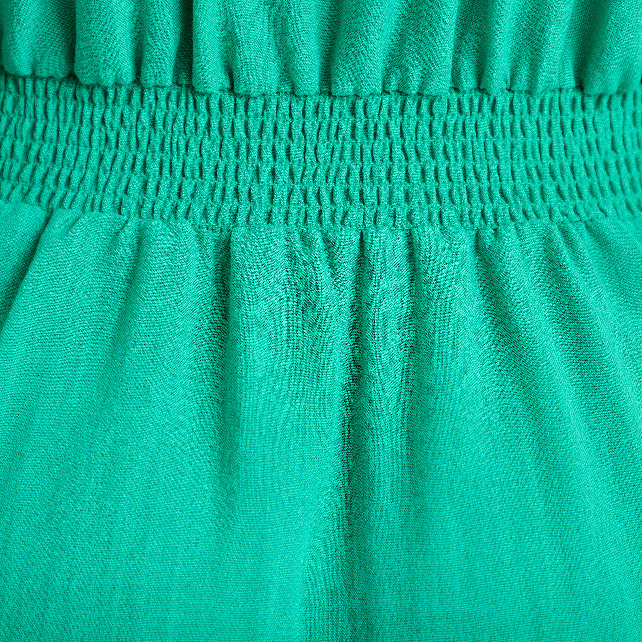 Robe &eacute;vas&eacute;e 3/4 col v bretelles vert femme