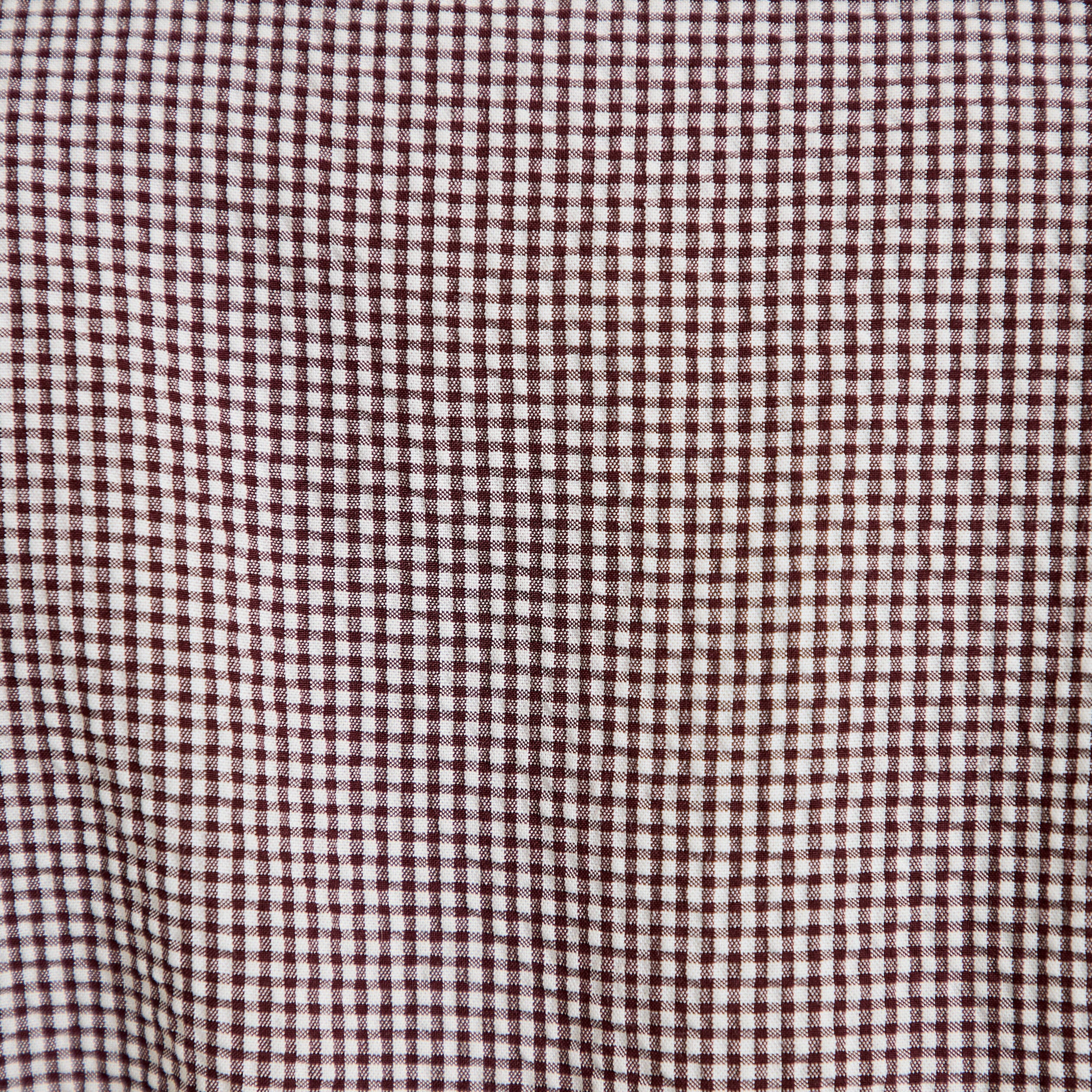 Chemise cintr&eacute;e manches courtes marron femme