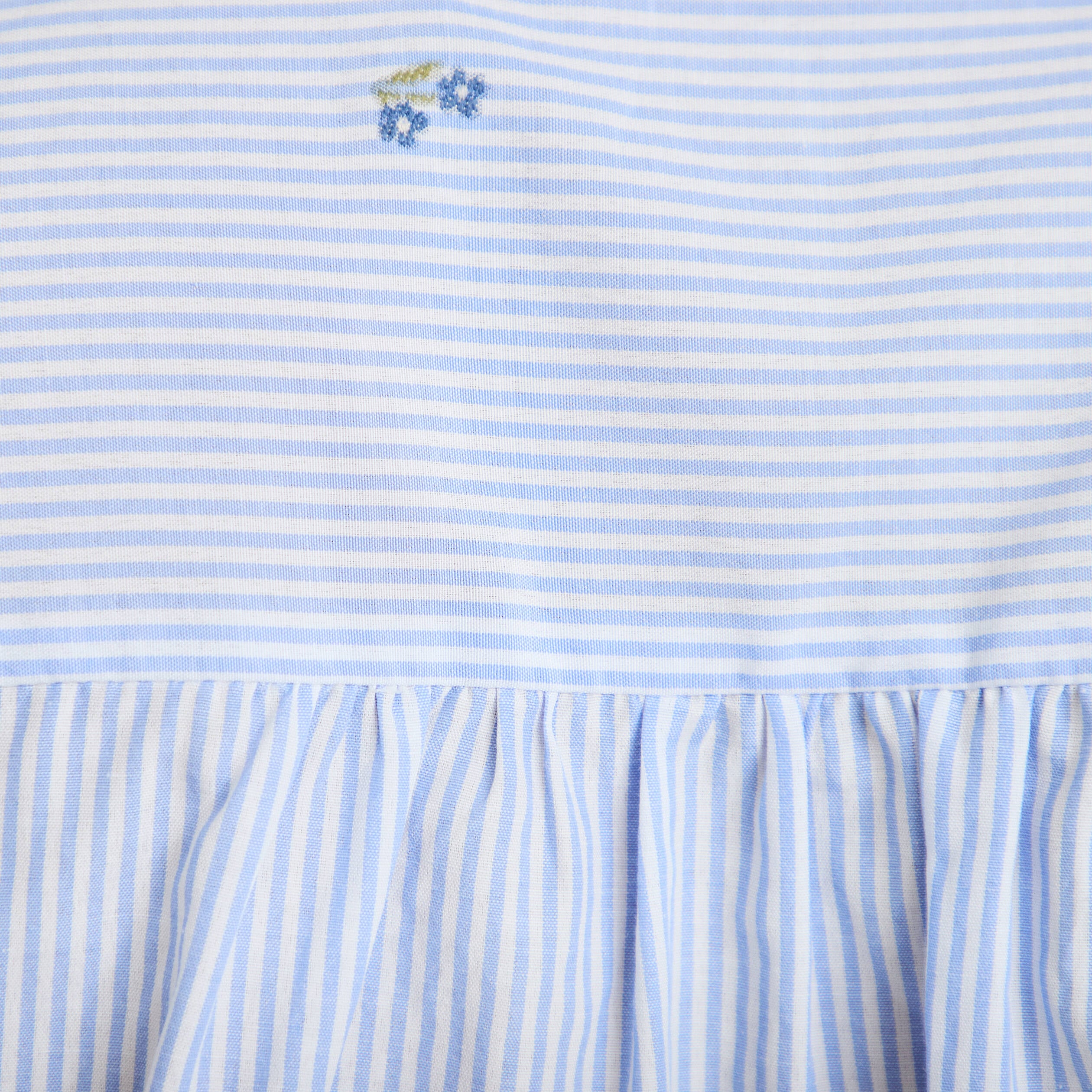 Chemise droite manches longues bleu ciel femme
