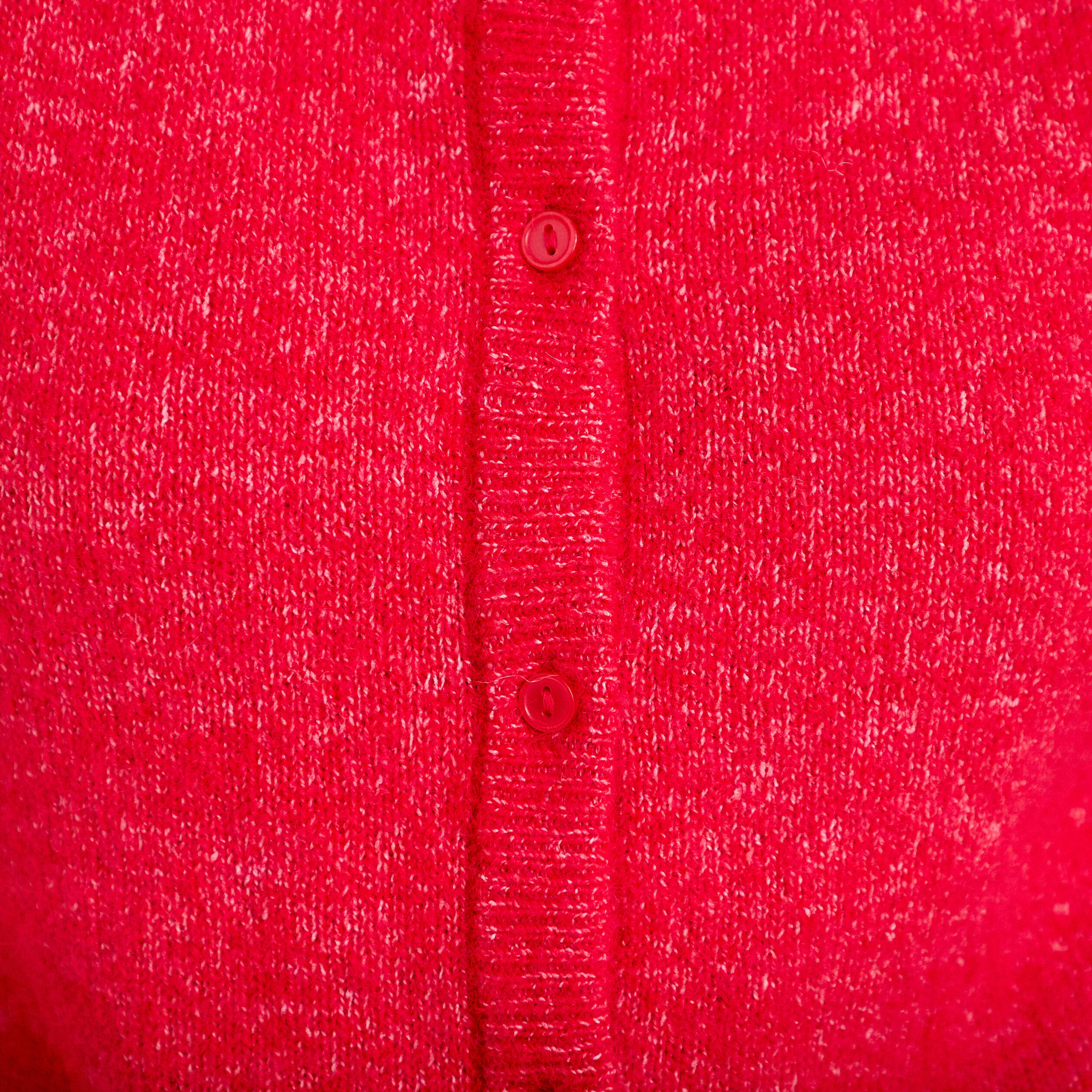 Gilet duveteux manches 3/4 rouge femme