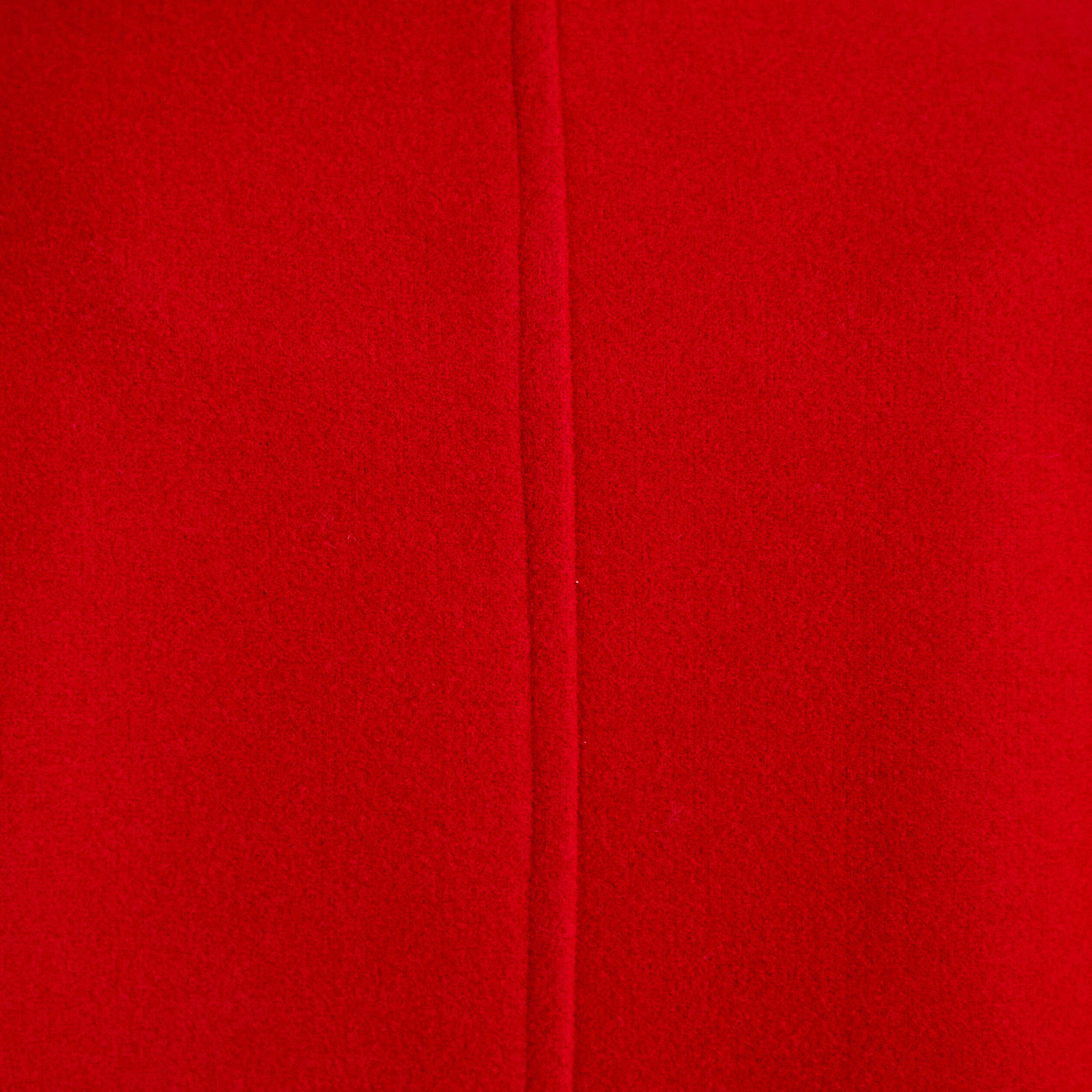 Caban court col montant rouge femme