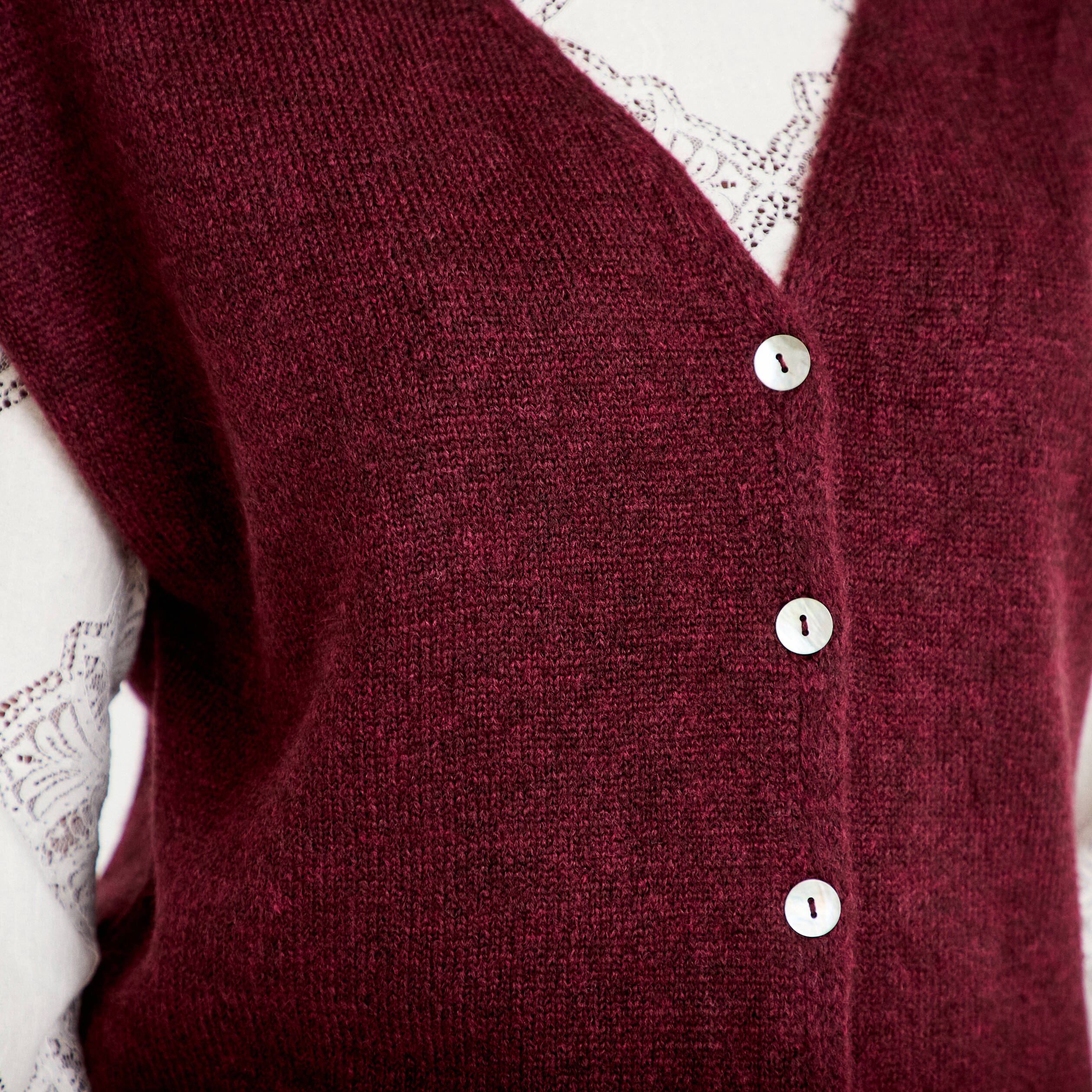 Gilet sans manches bordeaux femme