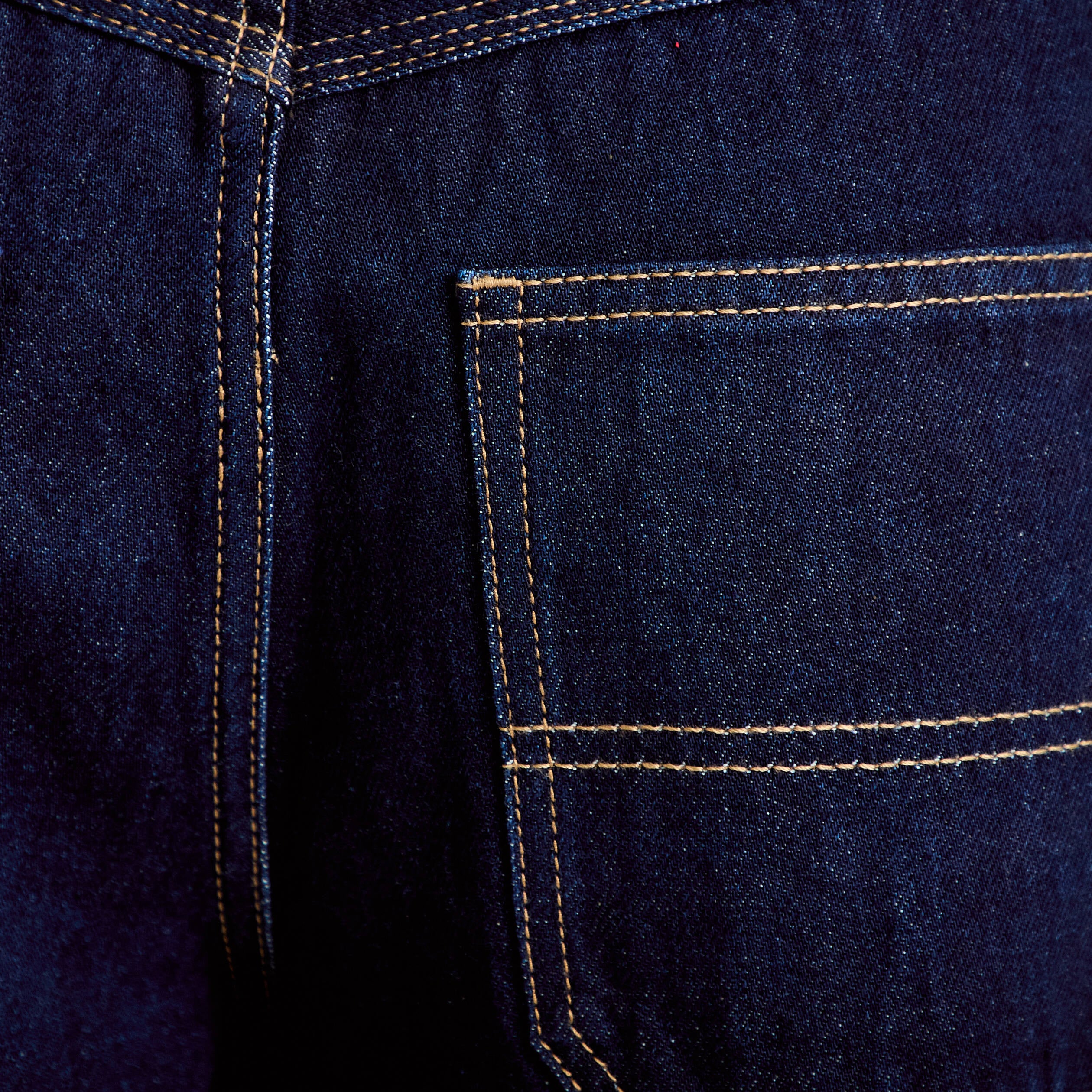 Jean barrel long en coton denim brut femme