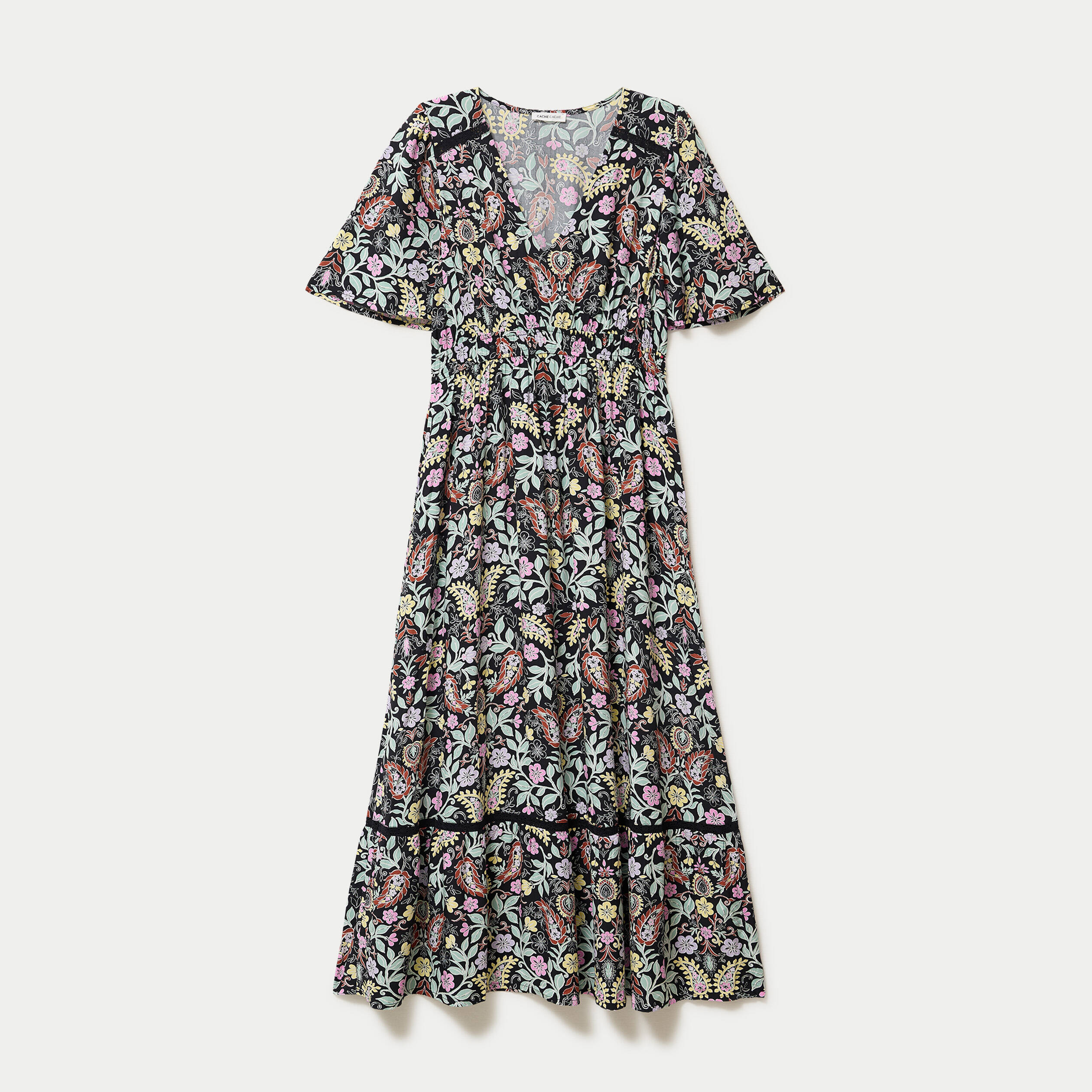 Robe &eacute;vas&eacute;e noir femme