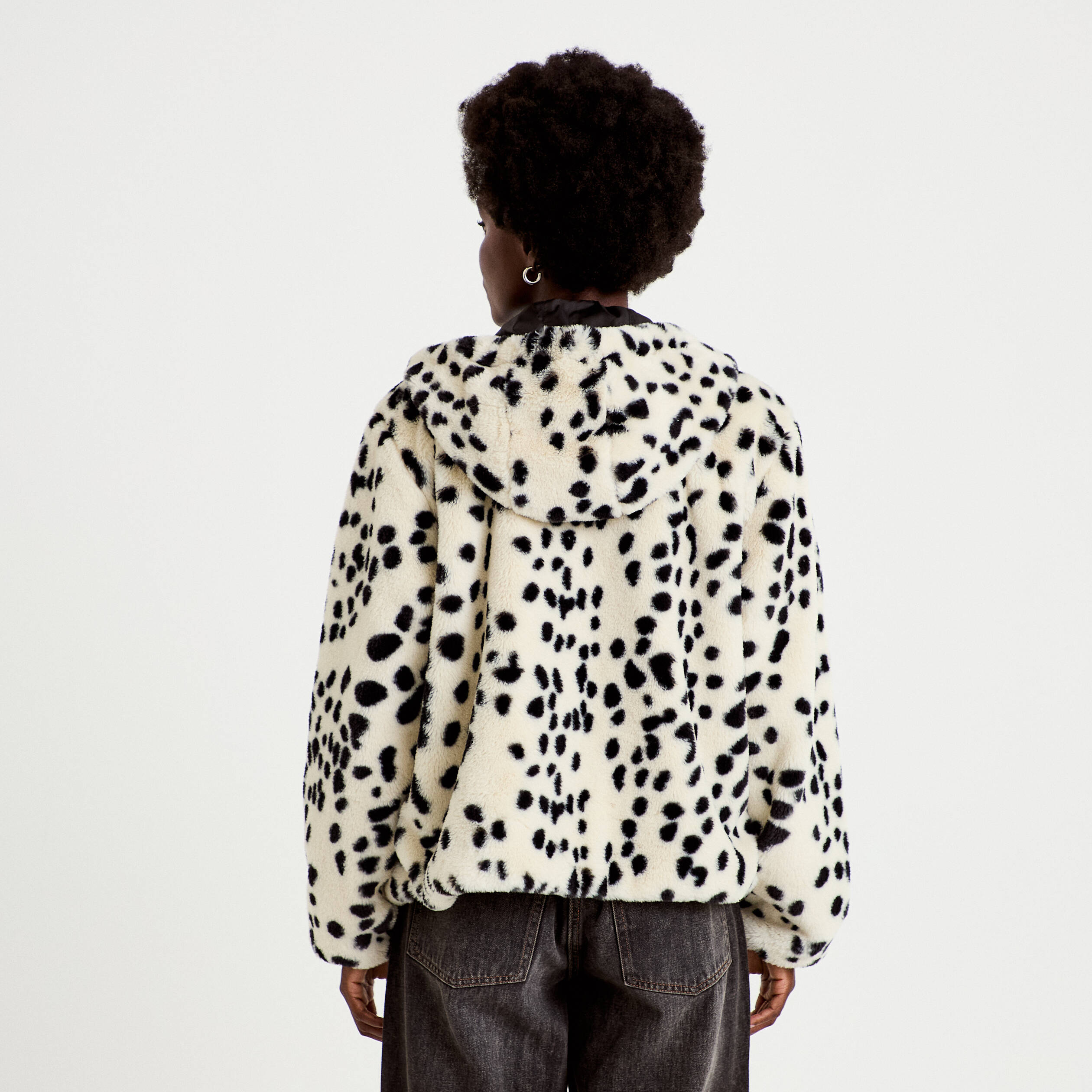 Parka r&eacute;versible &agrave; capuche blanc femme
