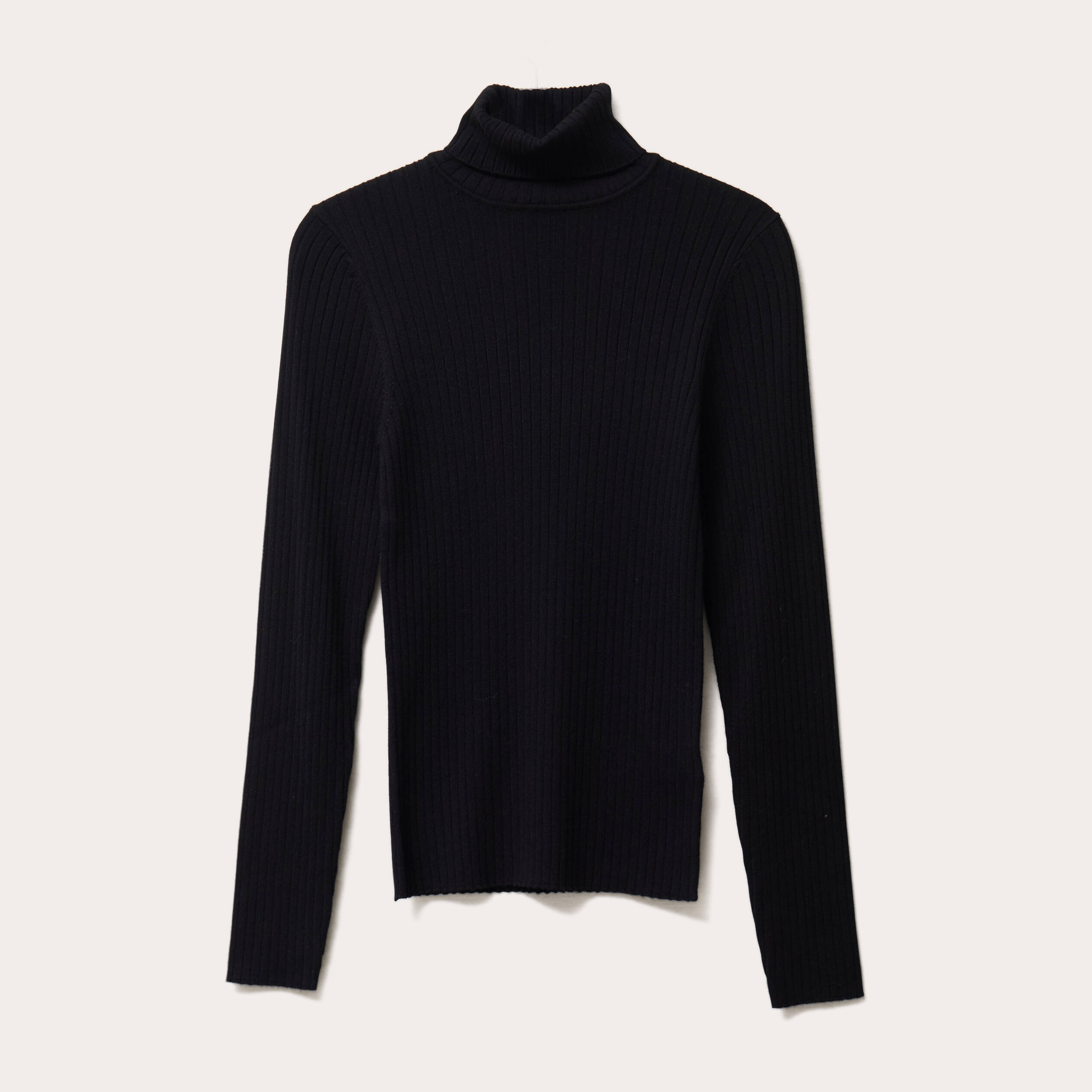 Pull c&ocirc;tel&eacute; col roul&eacute; noir femme