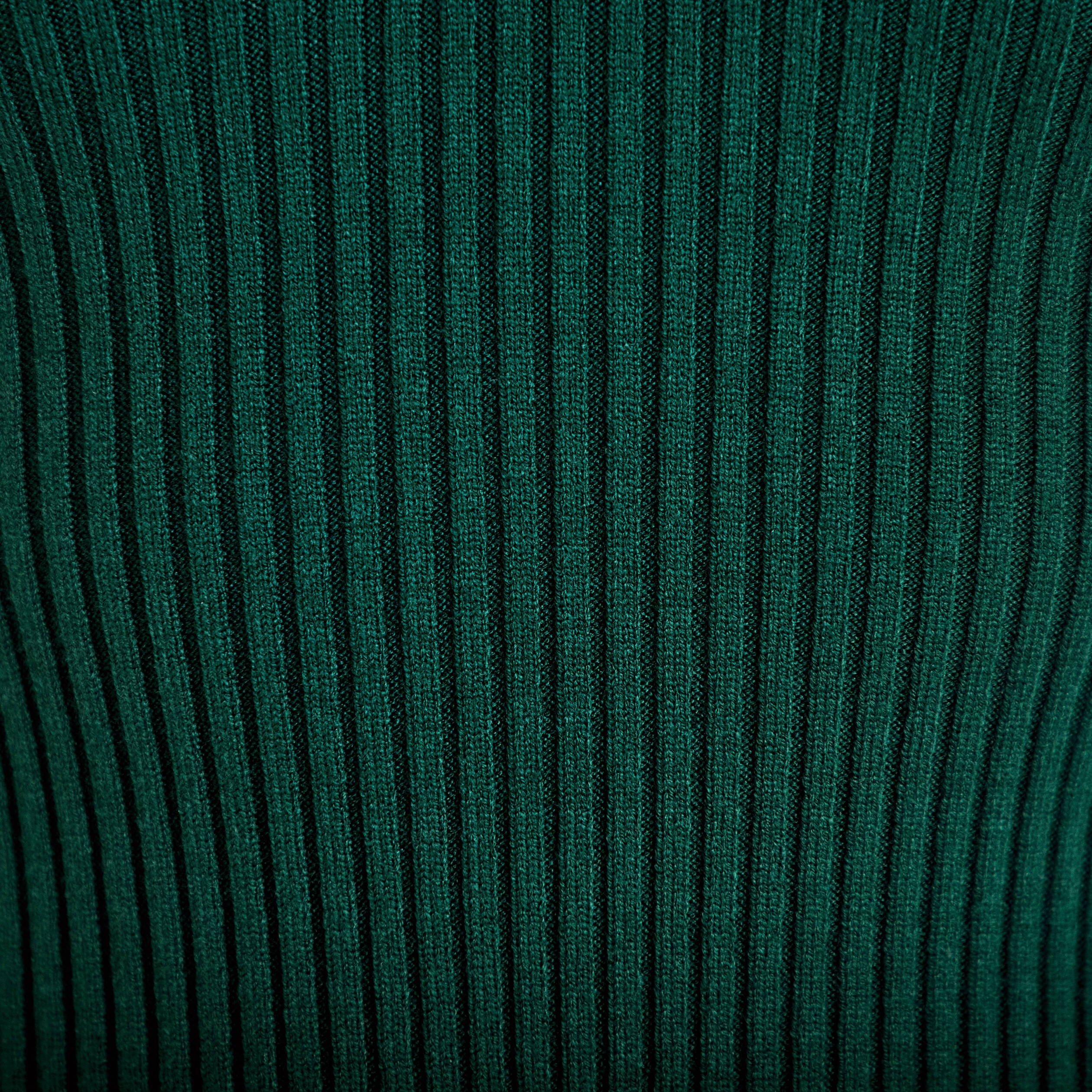 Robe tricot patineuse c&ocirc;tel&eacute;e vert fonc&eacute; femme