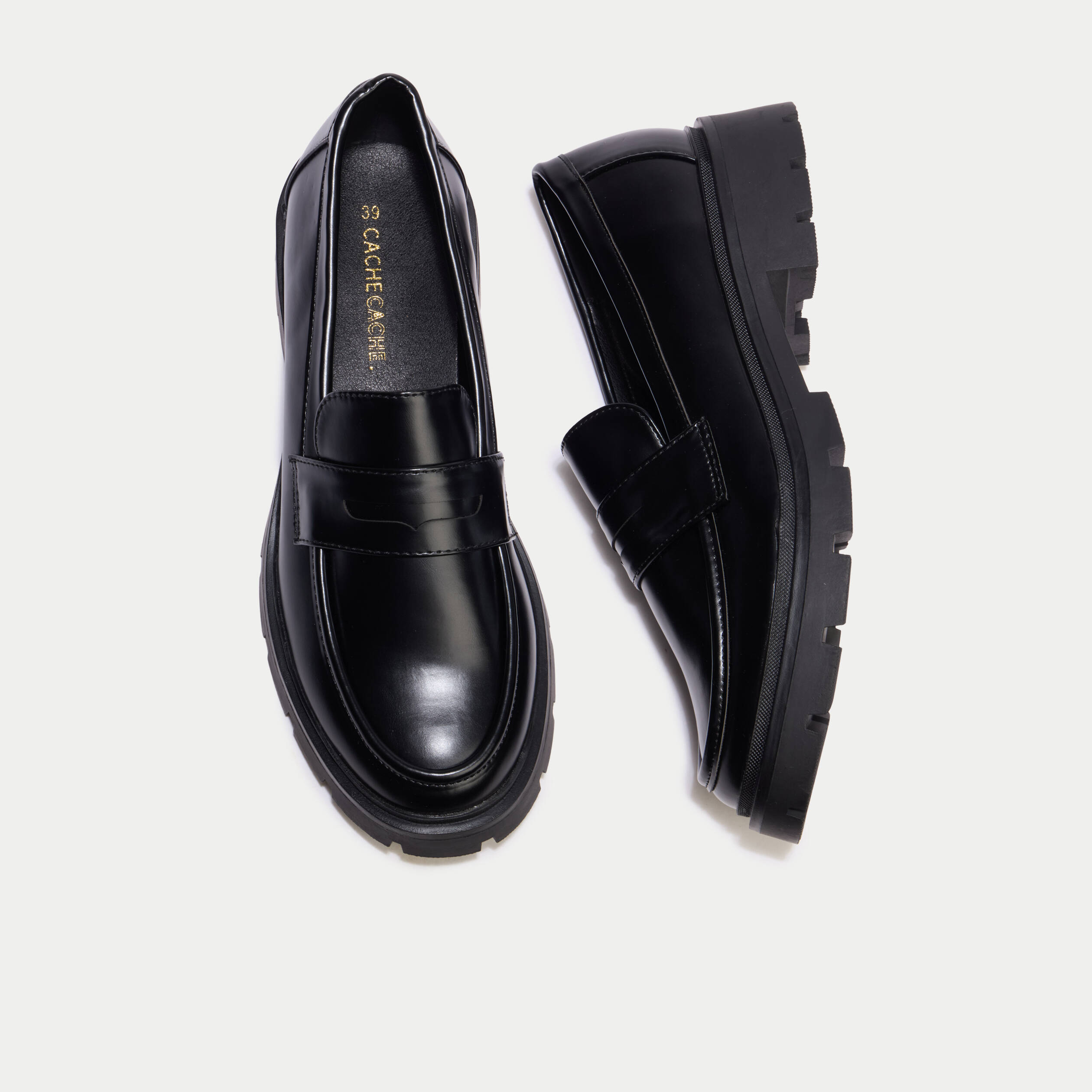 Mocassins noir femme