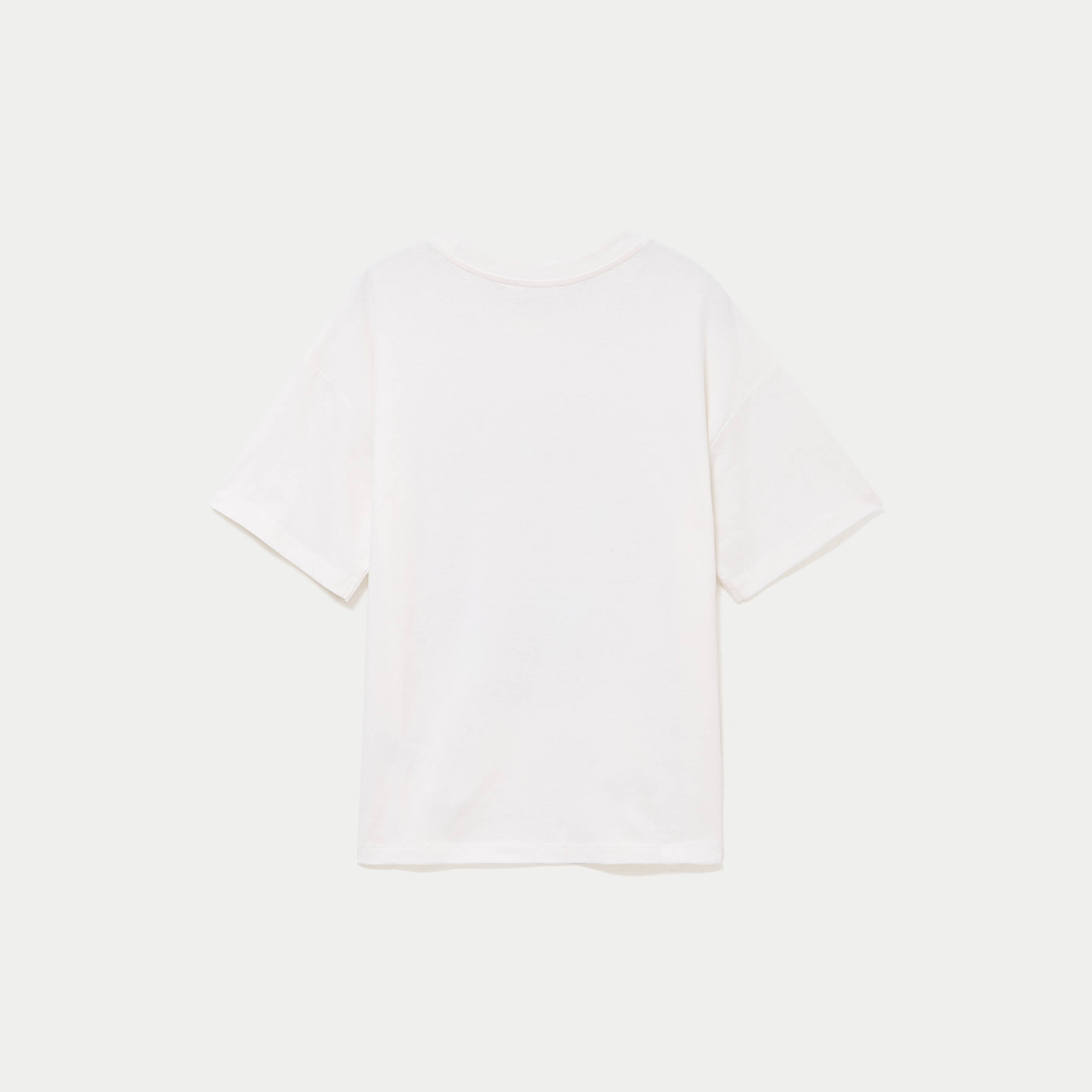 T-shirt oversize manches longues ecru femme