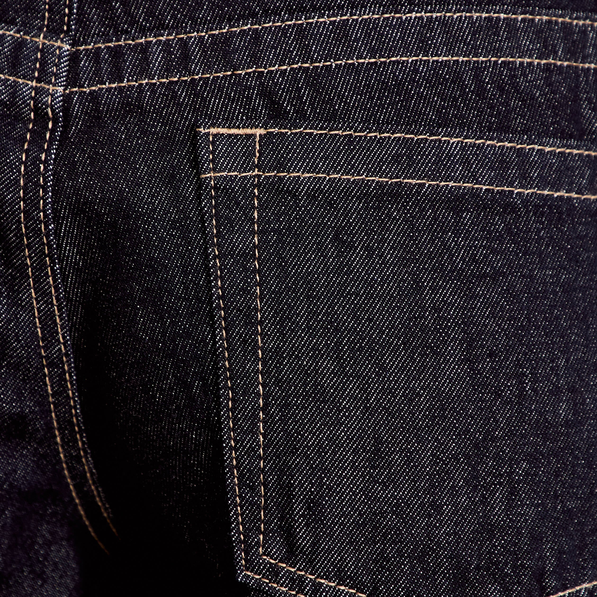 Jeans droit taille basse denim brut clean femme