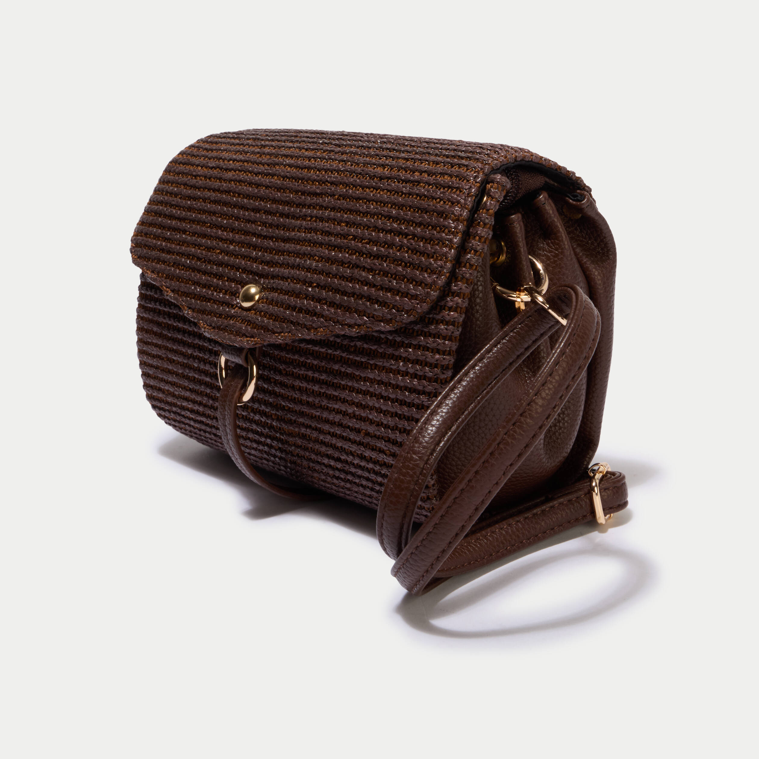 Sac &agrave; rabats marron femme