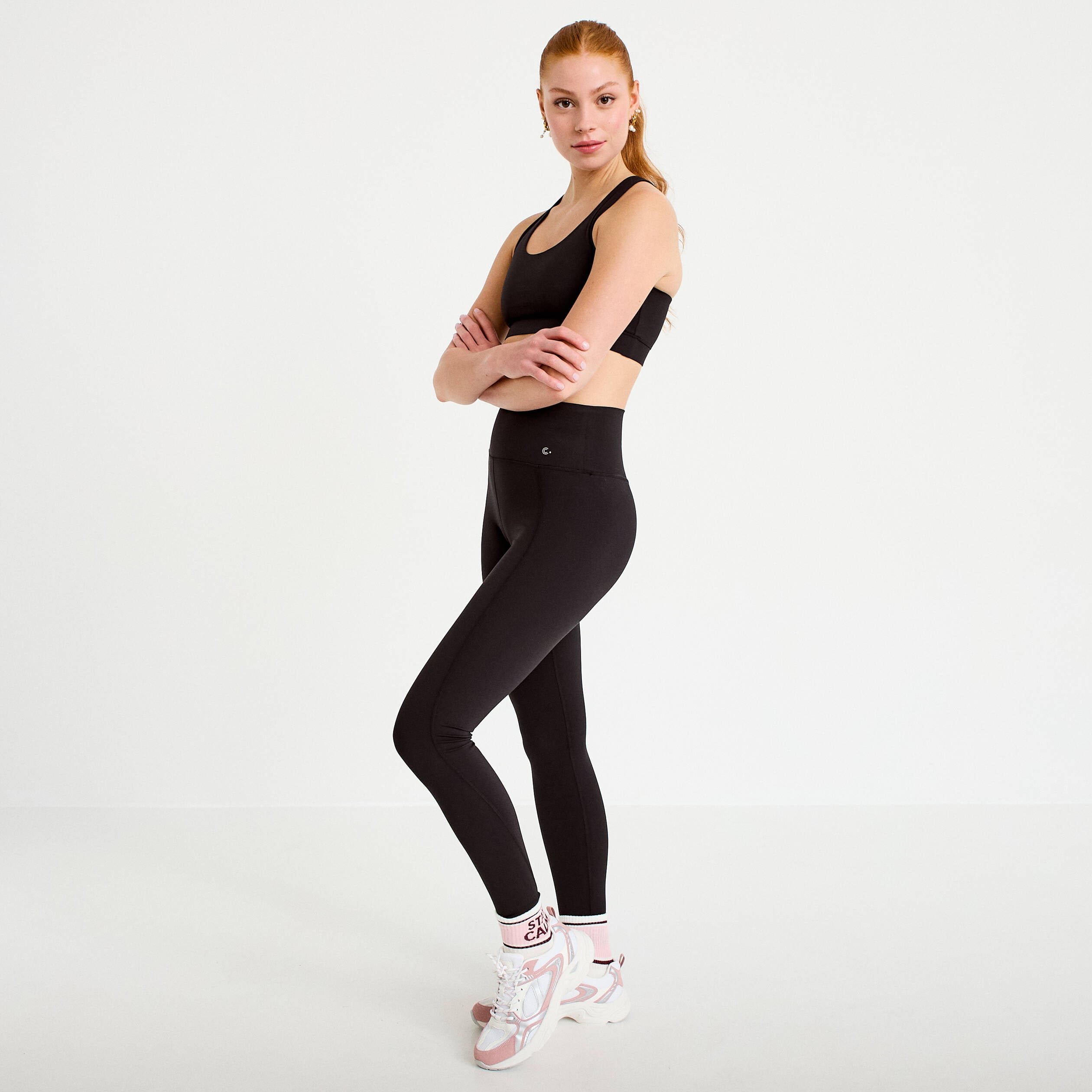Legging taille haute noir femme