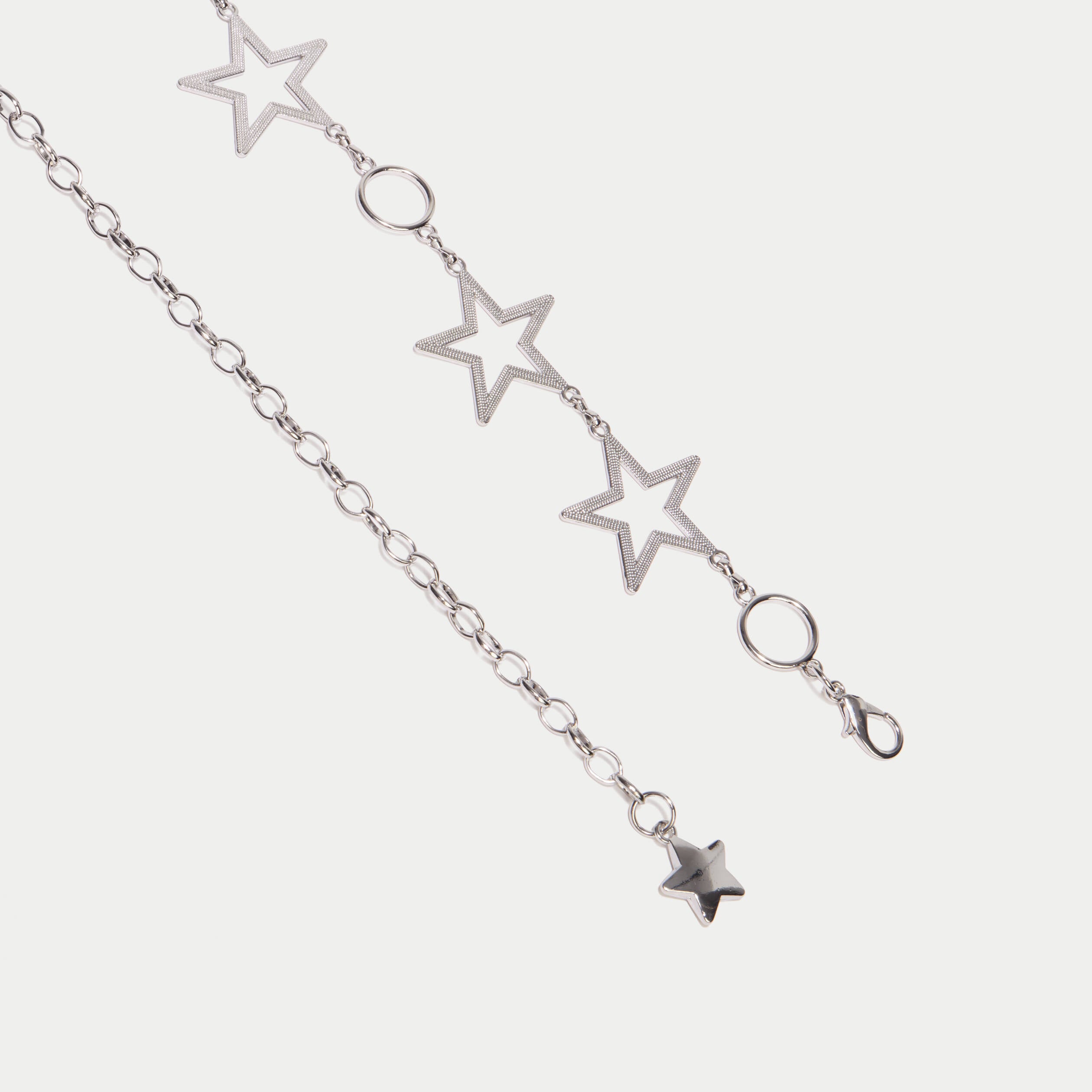 Ceinture fine avec cha&icirc;ne gris argent femme