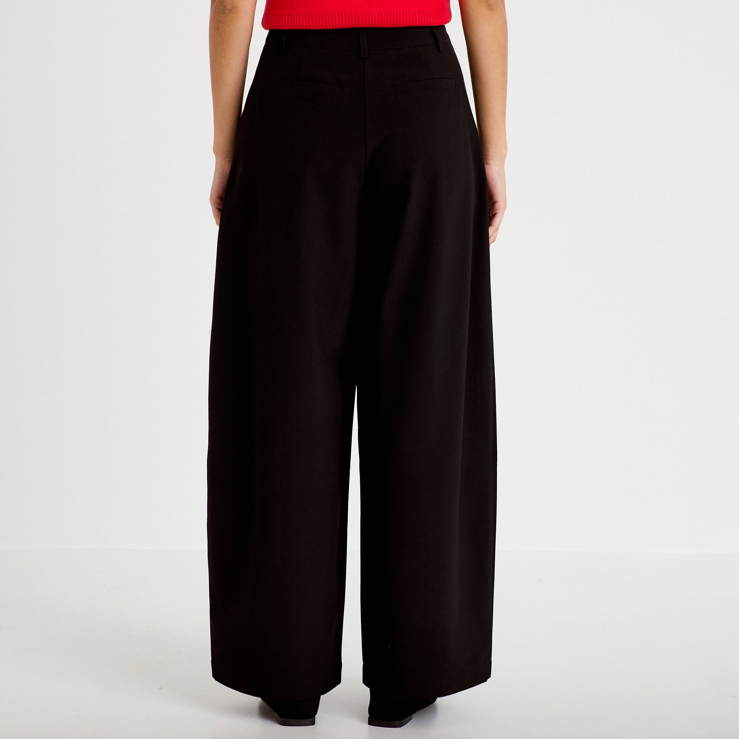 Pantalon bootcut taille standard noir femme