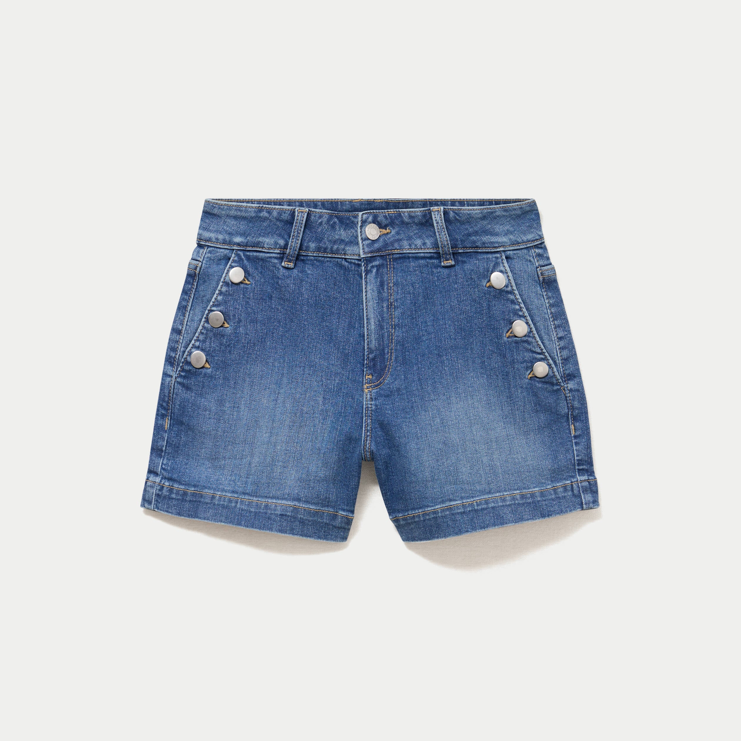 Short en jean denim double stone femme