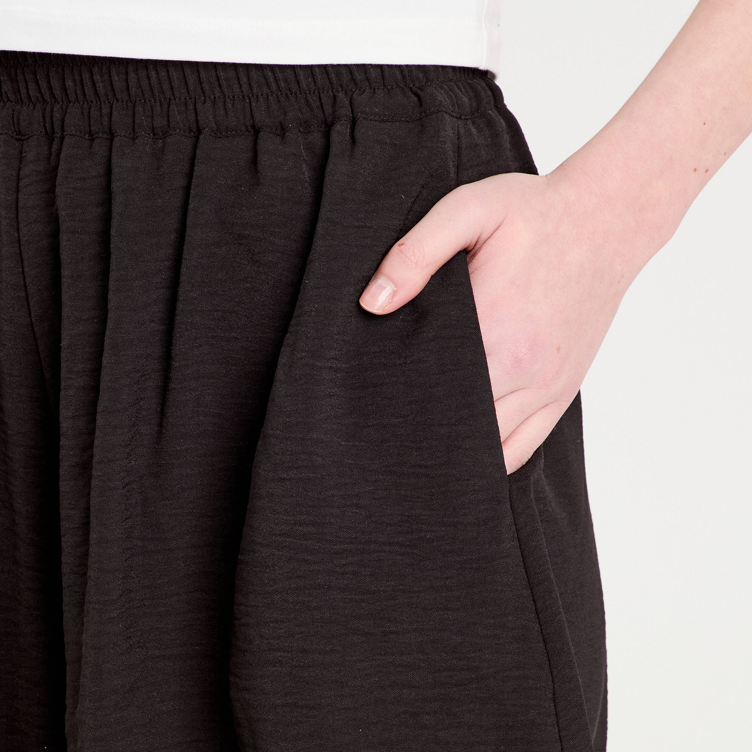 Short fluide regular noir femme
