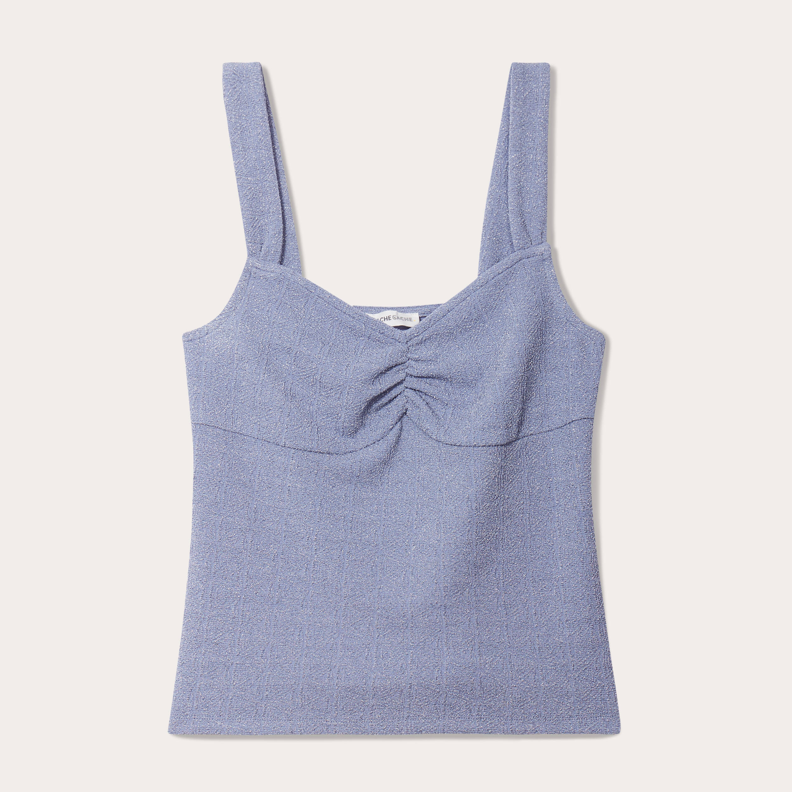 Débardeur Justice Bleu Et Gris Logo Actif - Taille 8 Fille - Occasion Très Bon état