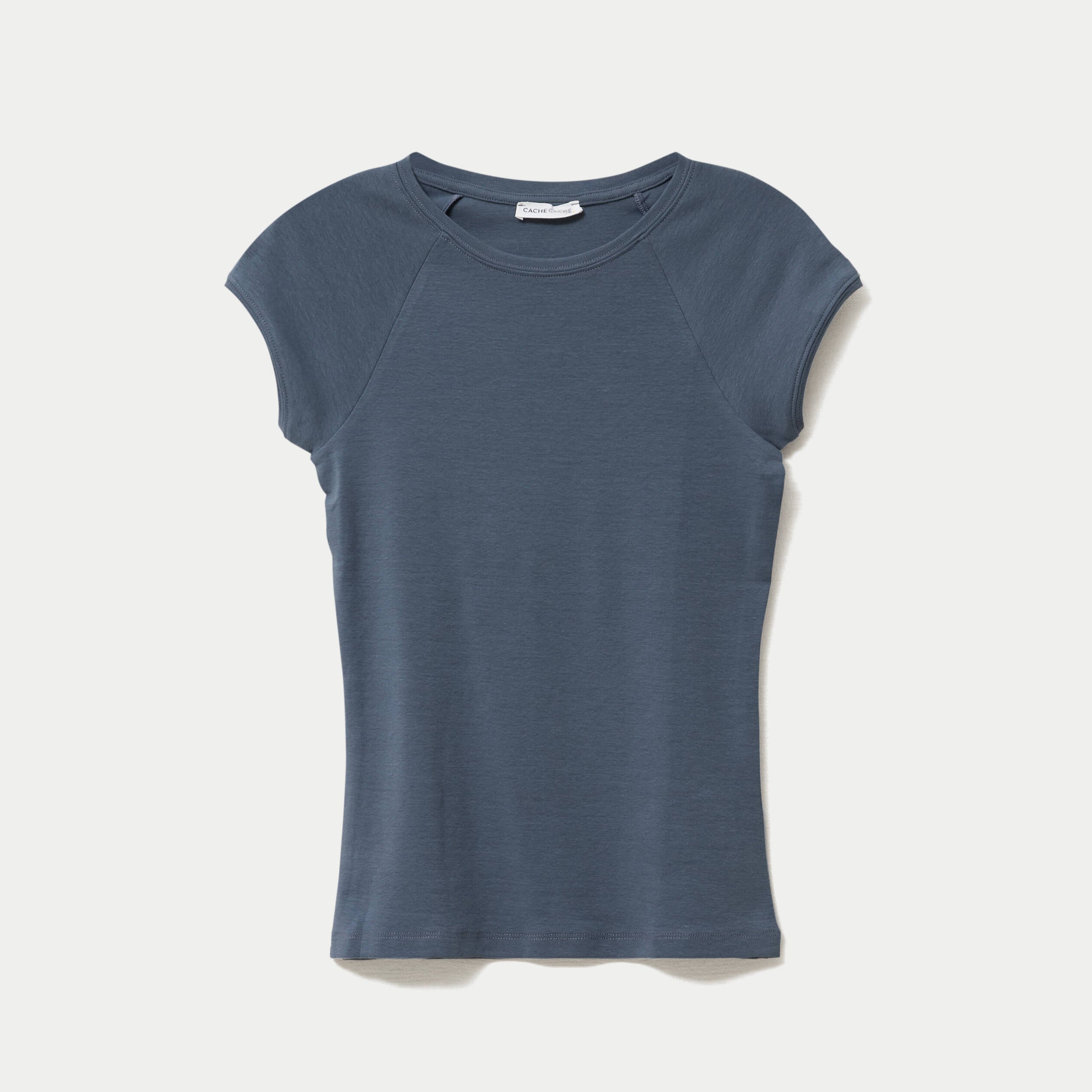 T-shirt manches courtes gris femme