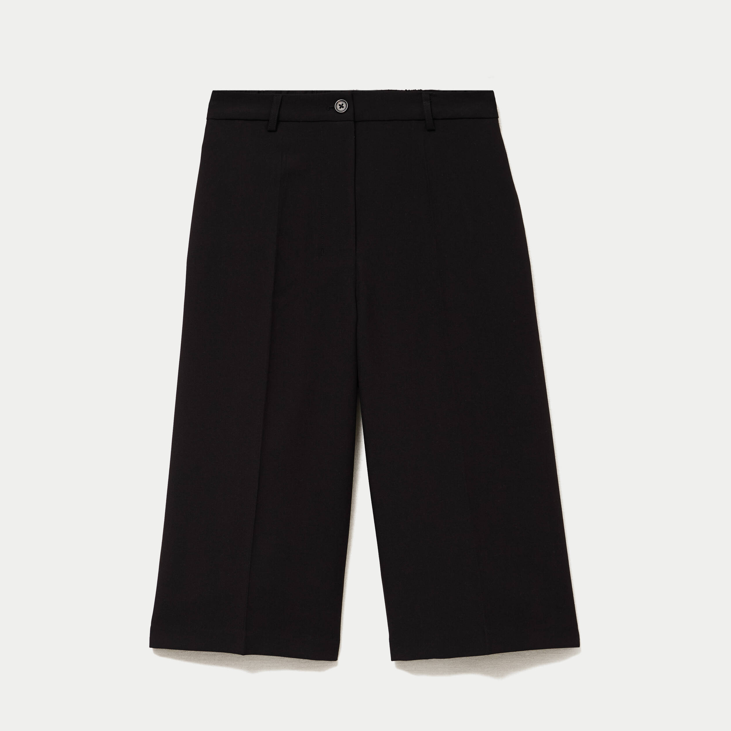 Bermuda coupe large noir femme