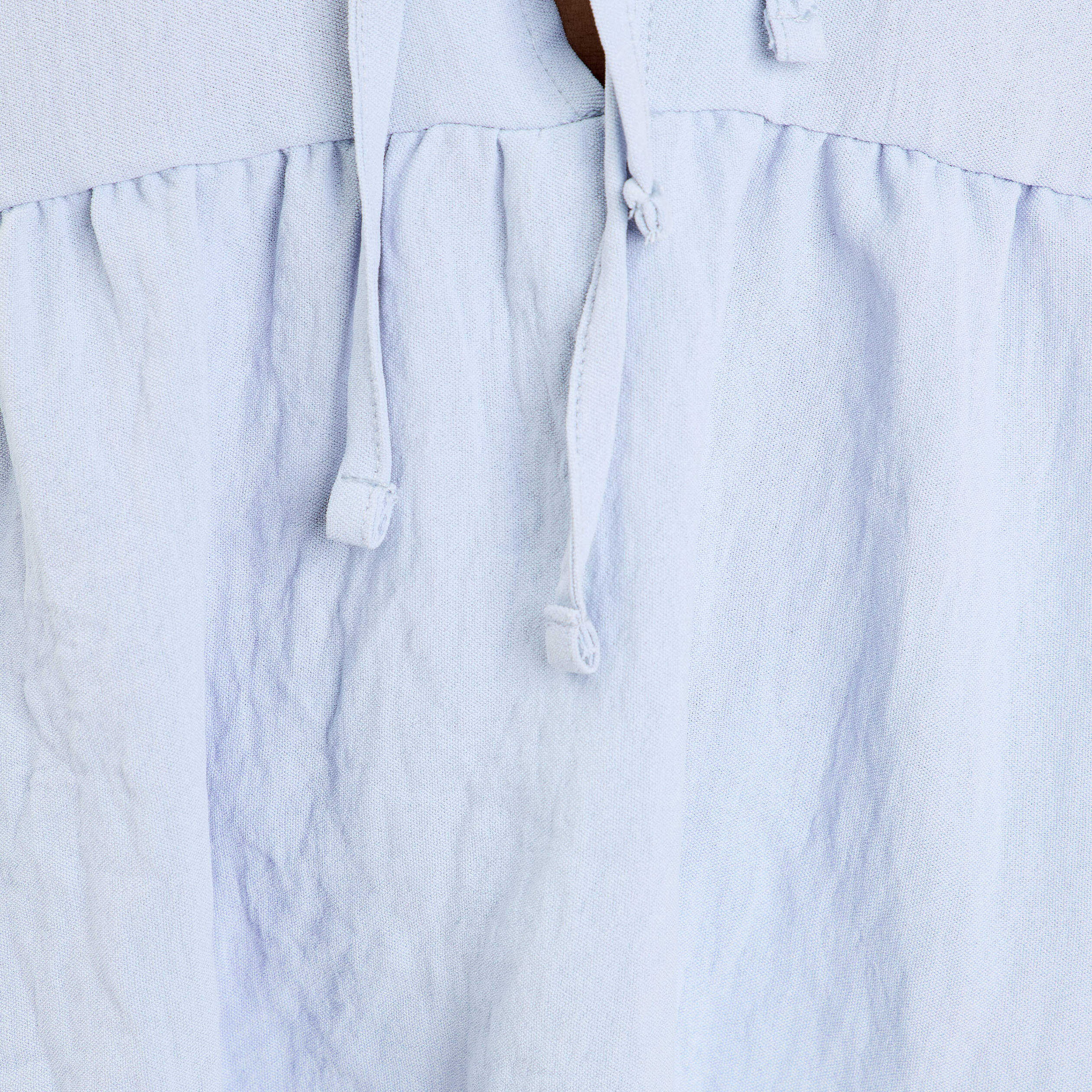Blouse col claudine denim snow gris femme