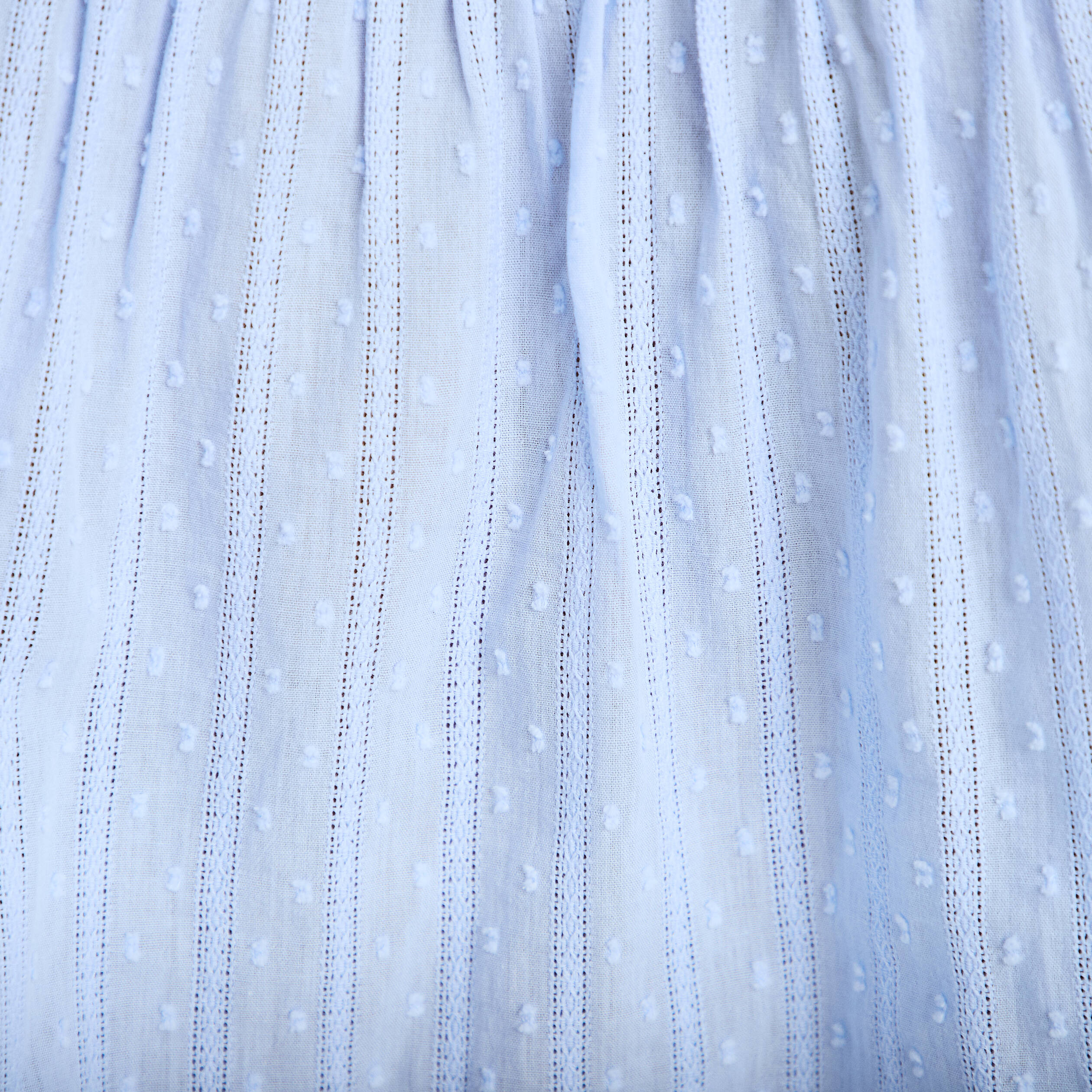 Chemise col montant manches longues bleu clair femme