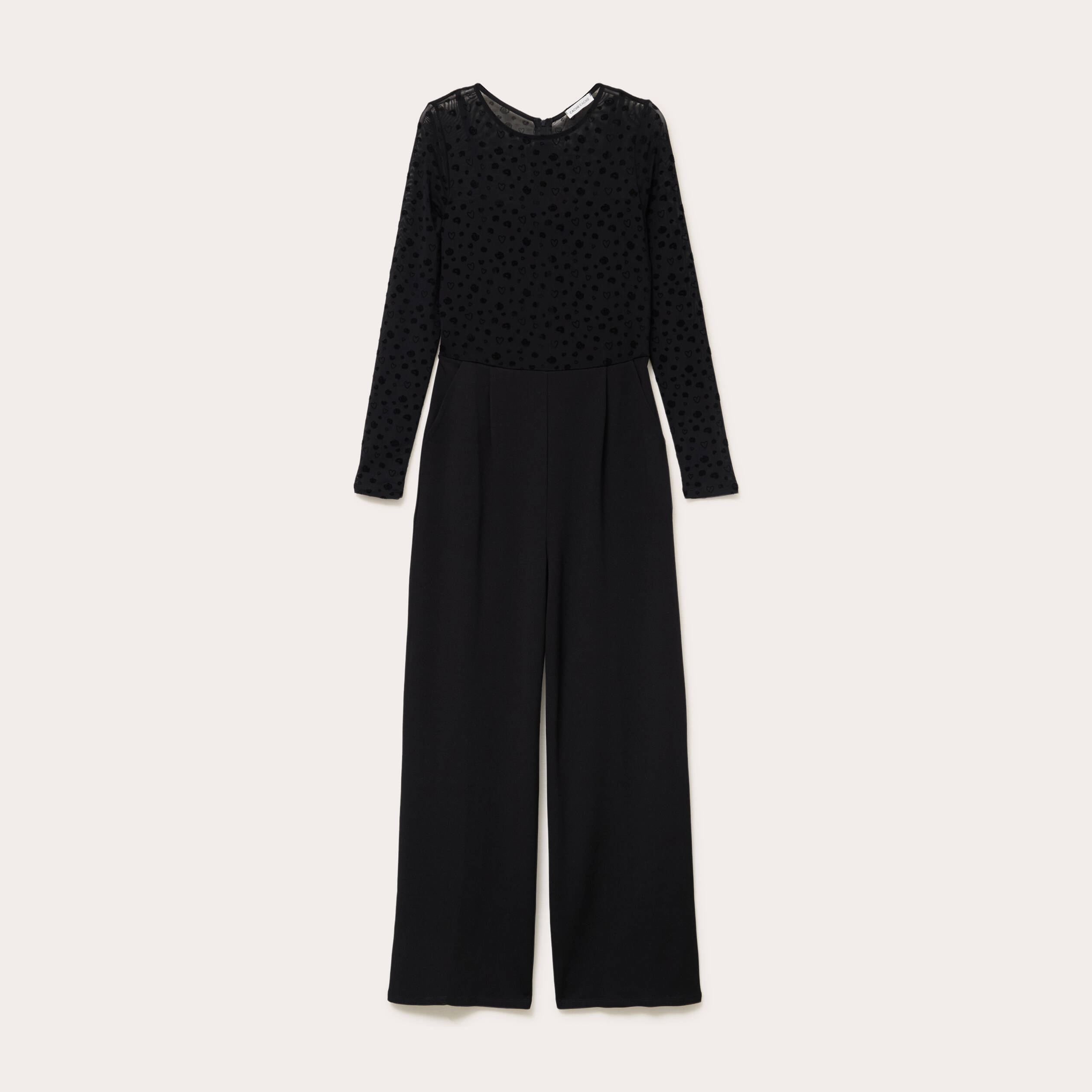 Combinaison aspect dentelle noir femme