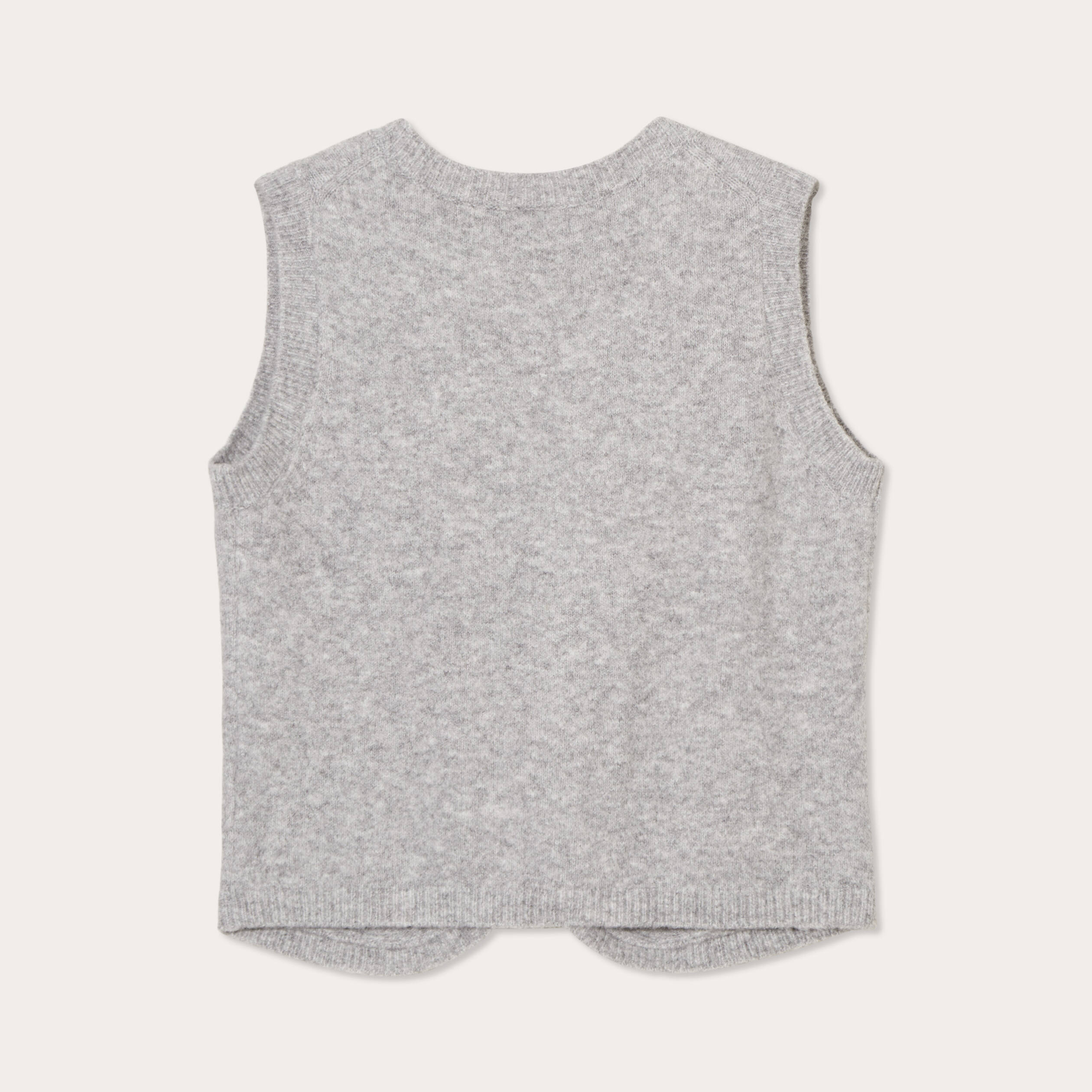 Gilet sans manches ajust&eacute; gris clair femme