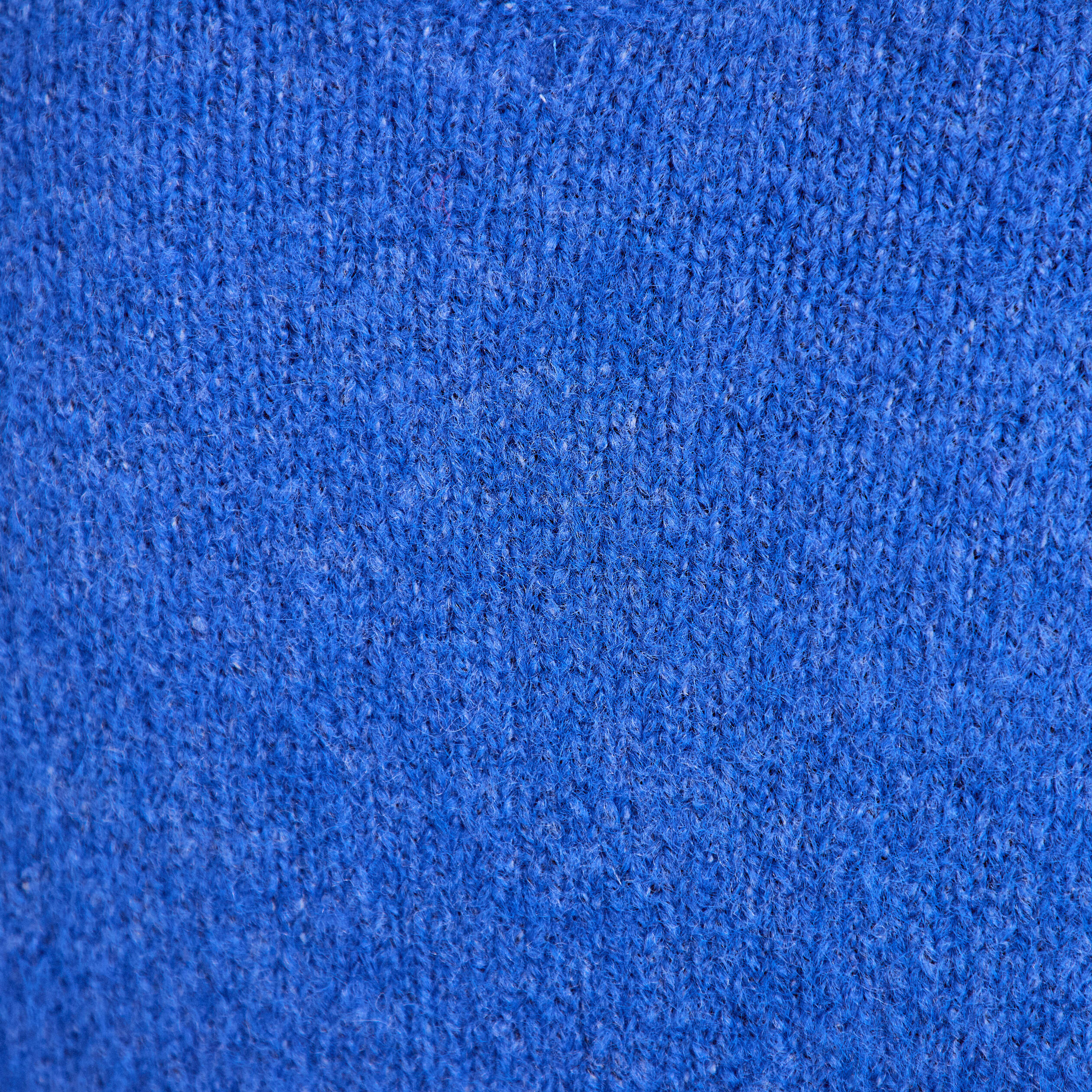 Pull col rond manches courtes bleu electrique femme