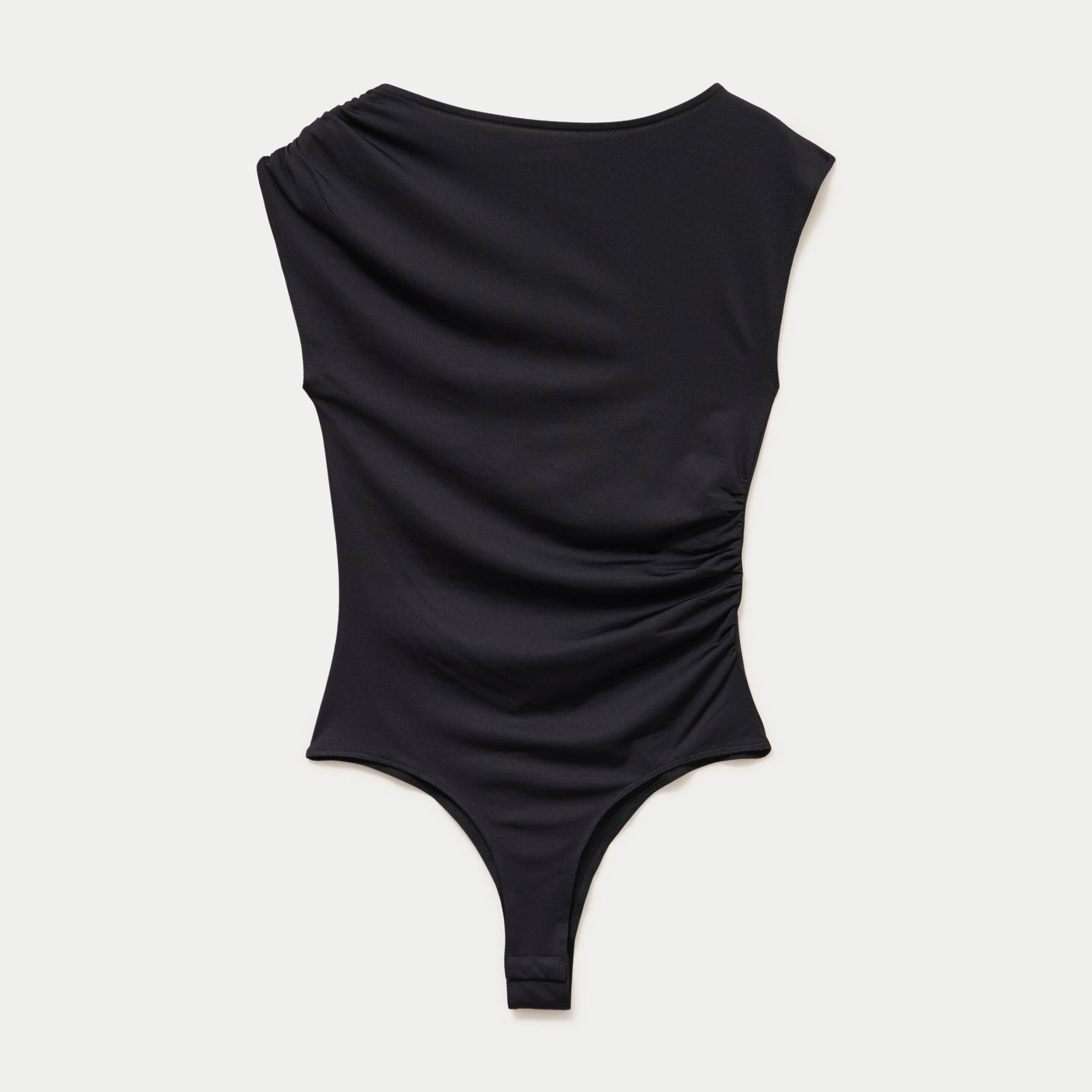 Body ajust&eacute; d&eacute;collet&eacute; sans manches noir femme