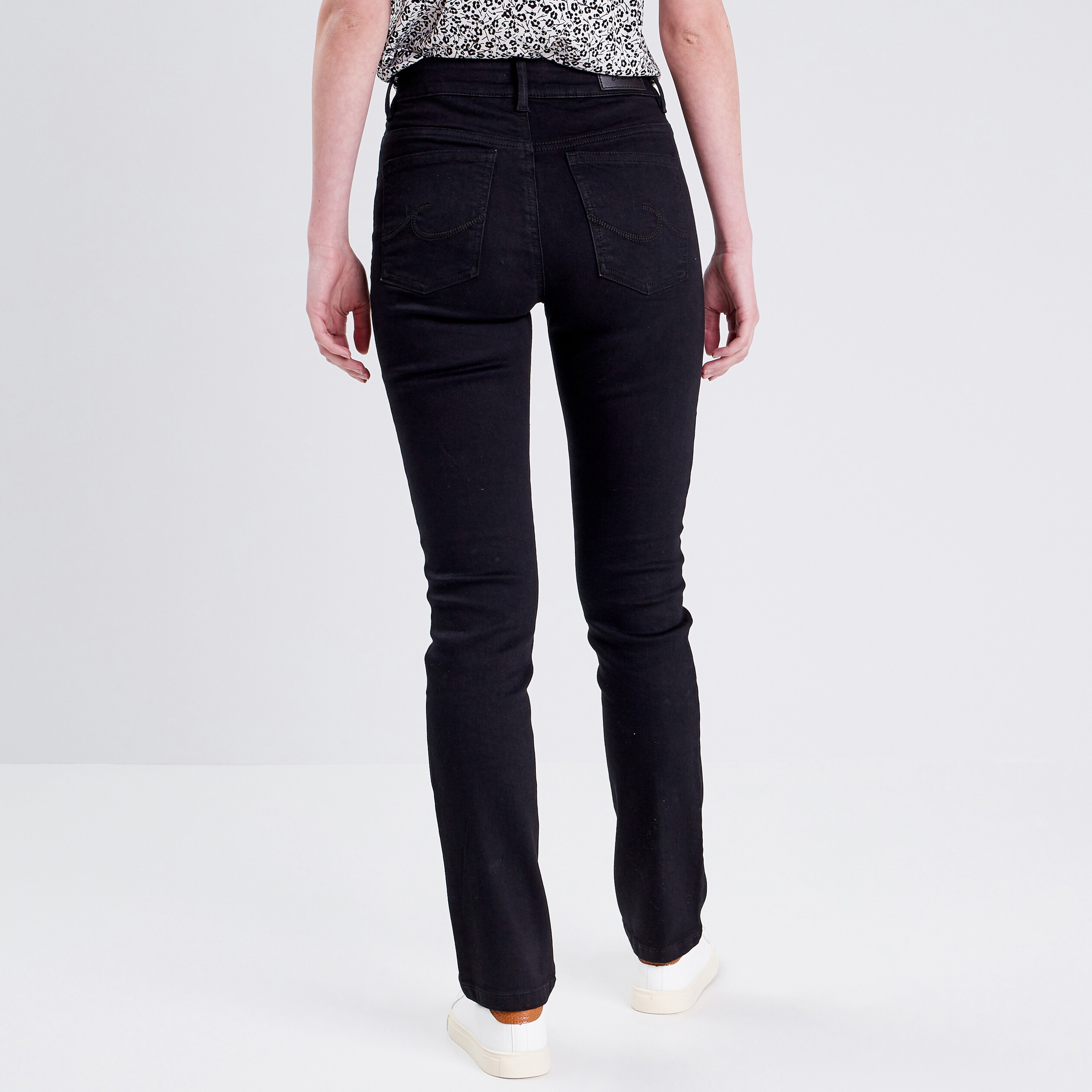Lot De 3 Jeans Femme Taille Haute - Coupe Droite Boyfriend, Stretch - Délavage Rose, Taille M