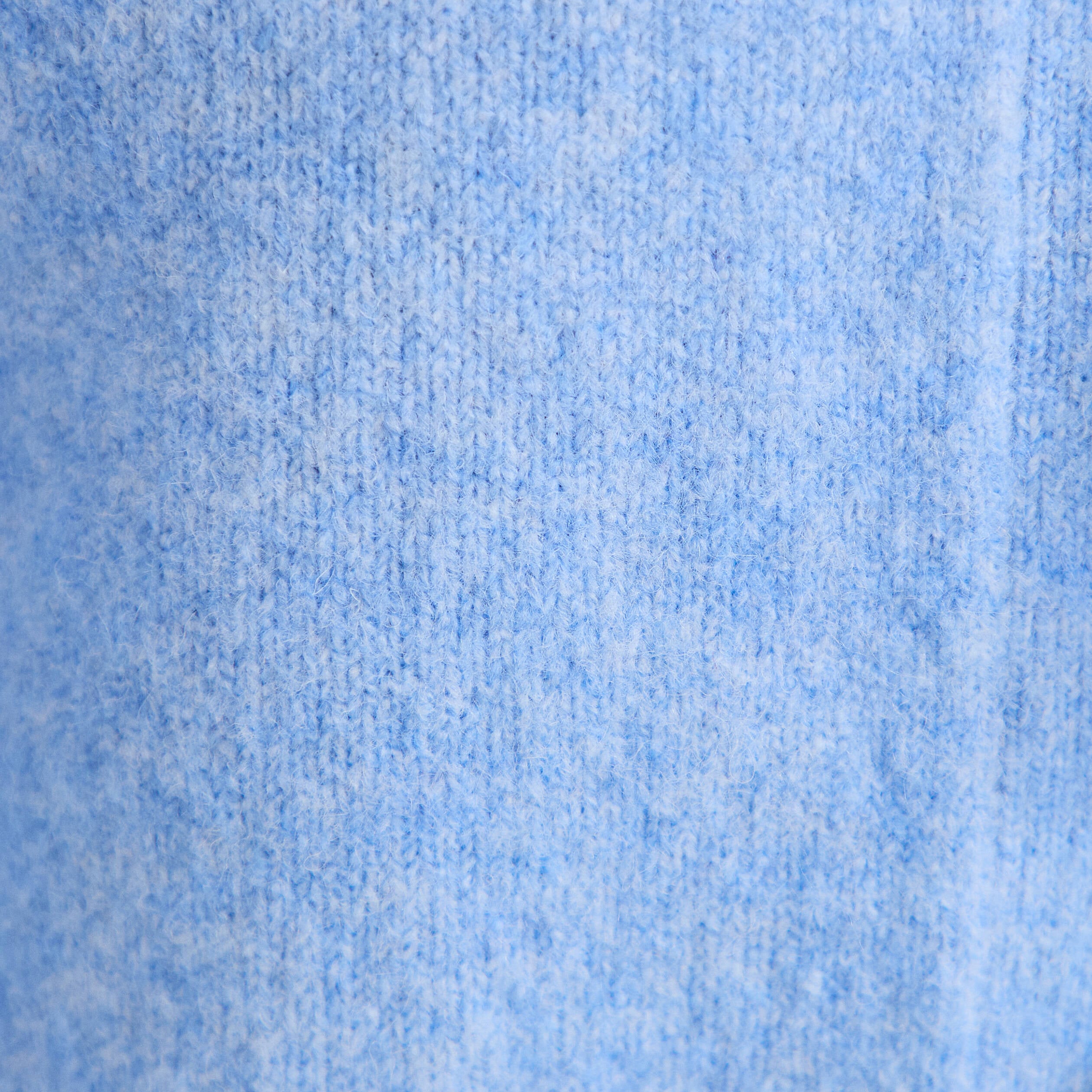 Gilet court nou&eacute; bleu ciel femme