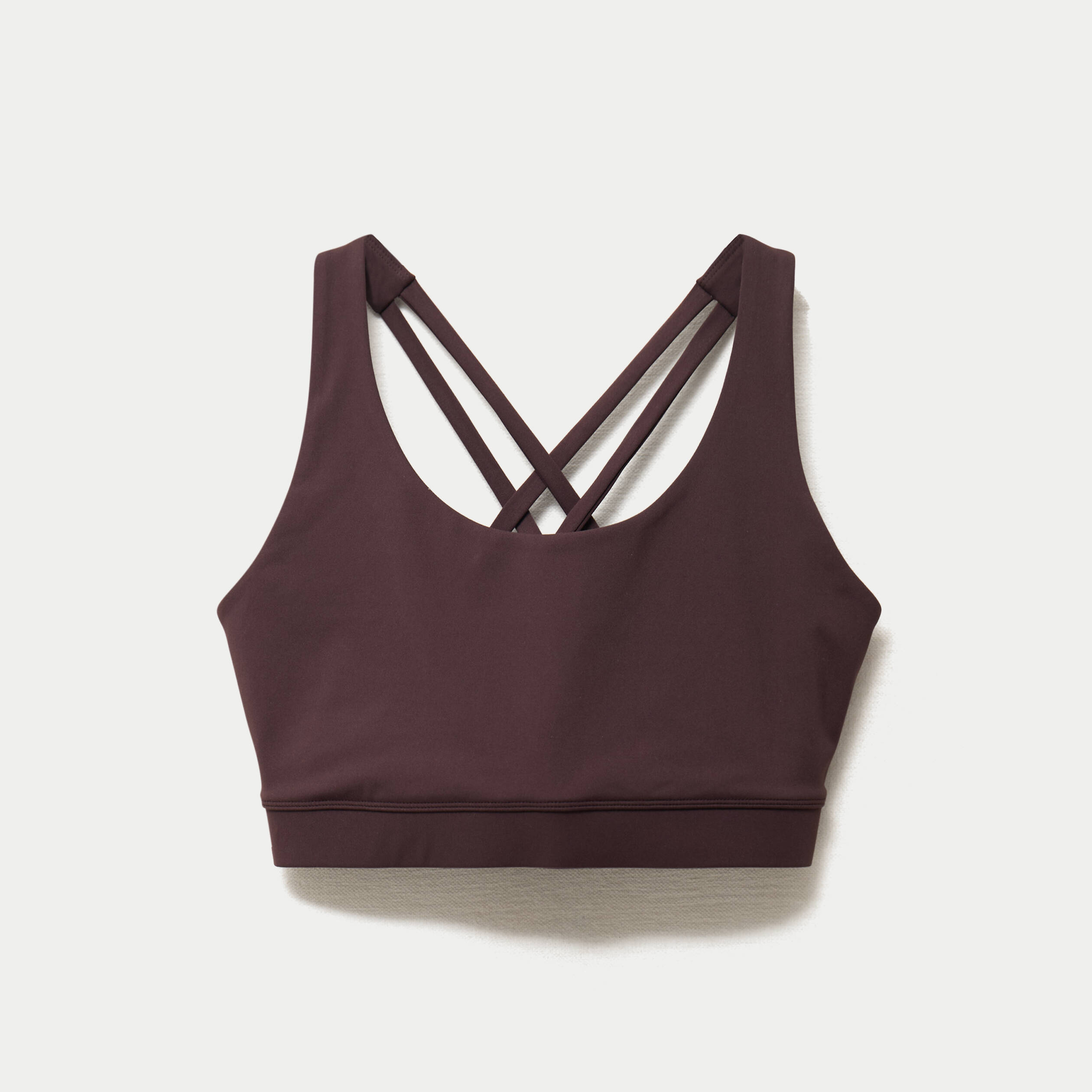 Brassi&egrave;re de sport fines bretelles marron fonc&eacute; femme