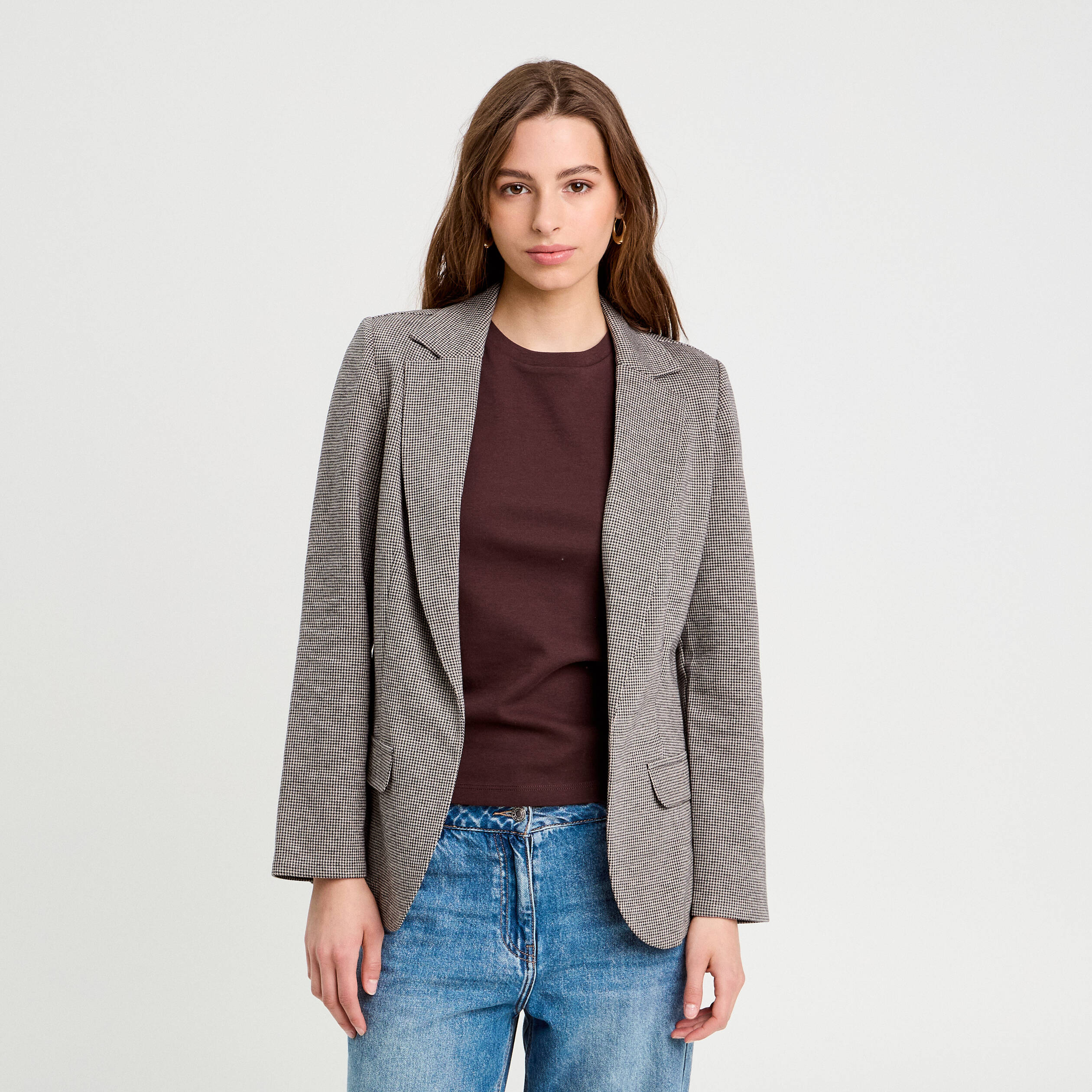 Blazer Femme Manches Longues Oversize – Élégant Automne Printemps (Blanc XL)