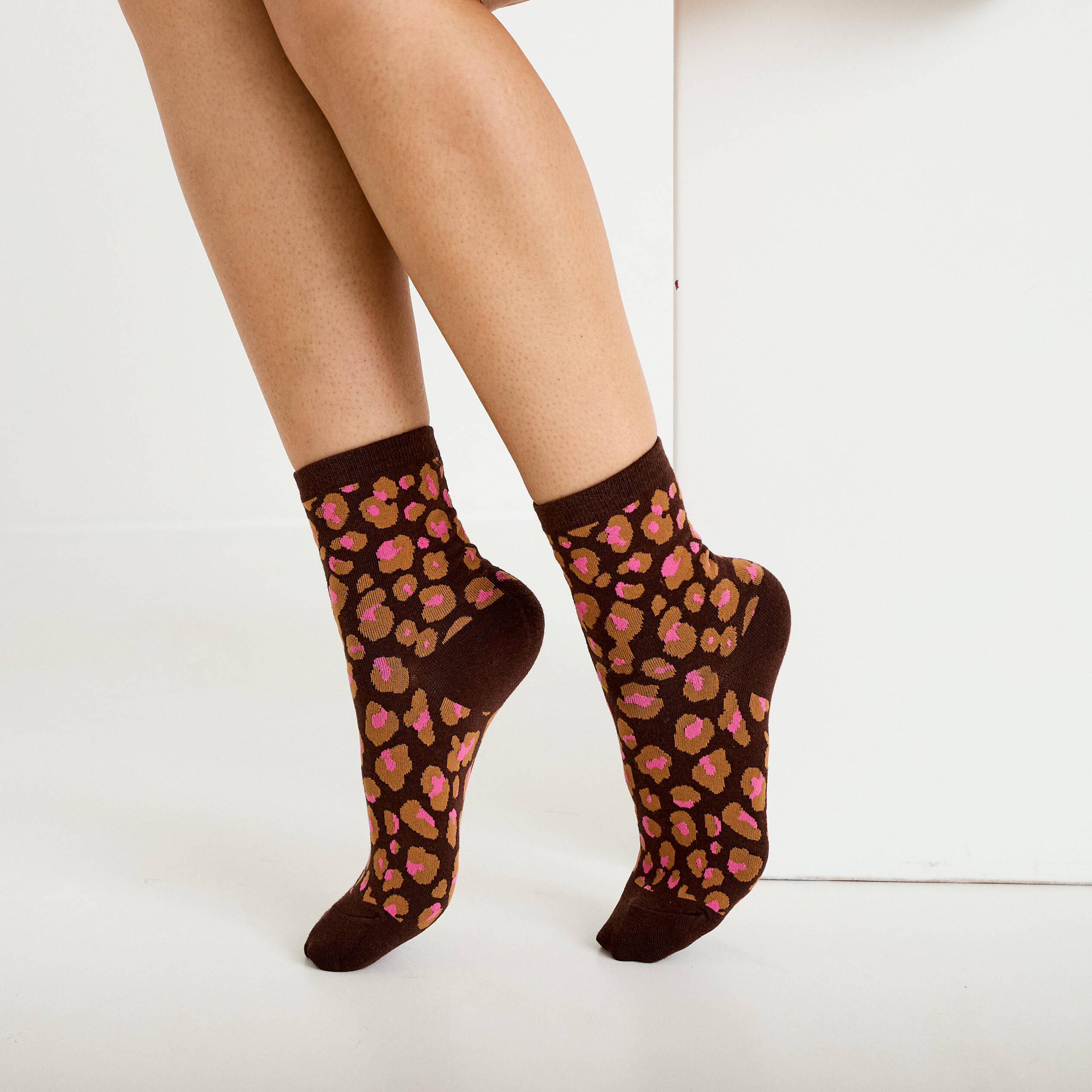 Chaussettes marron fonc&eacute; femme