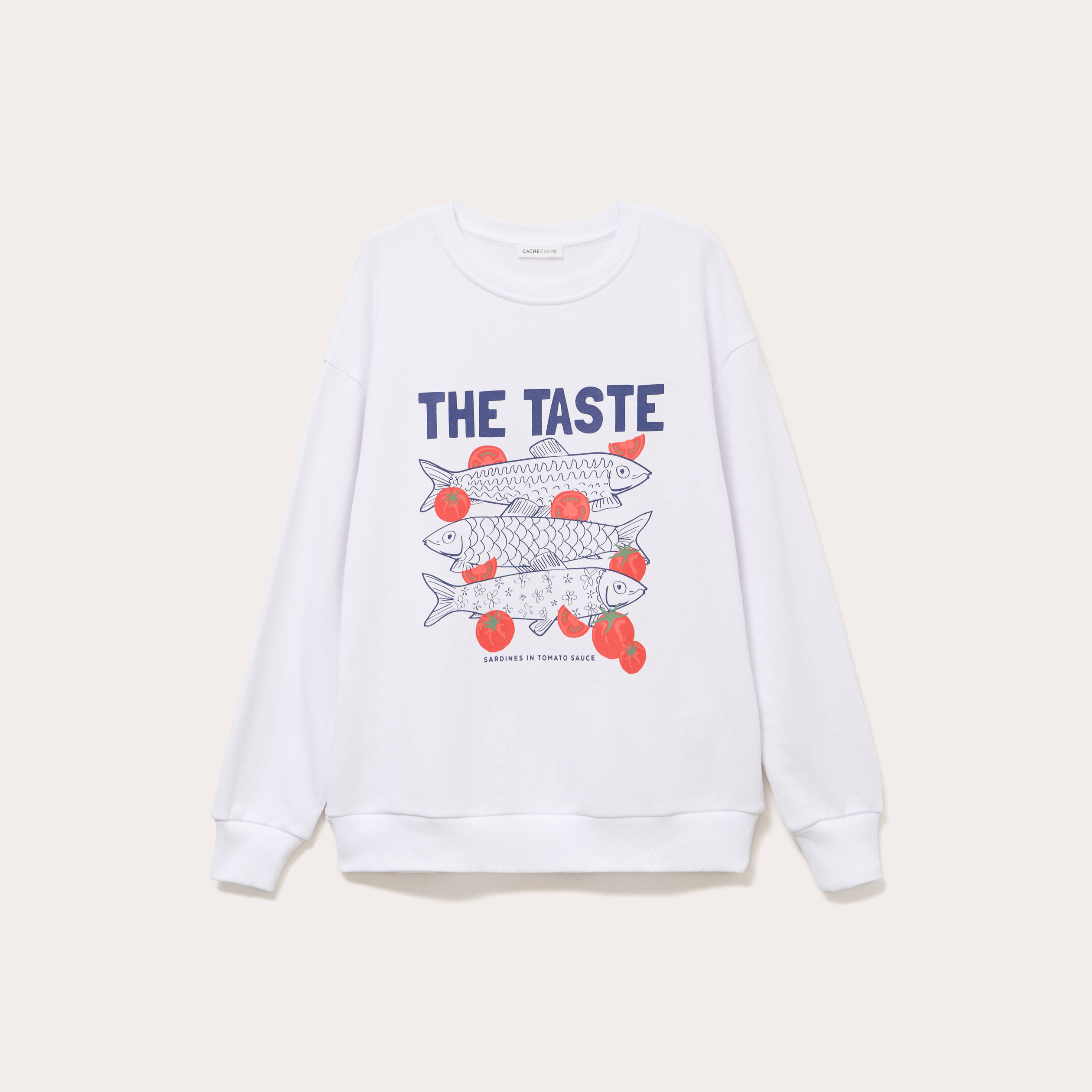 Sweat oversize manches longues blanc femme
