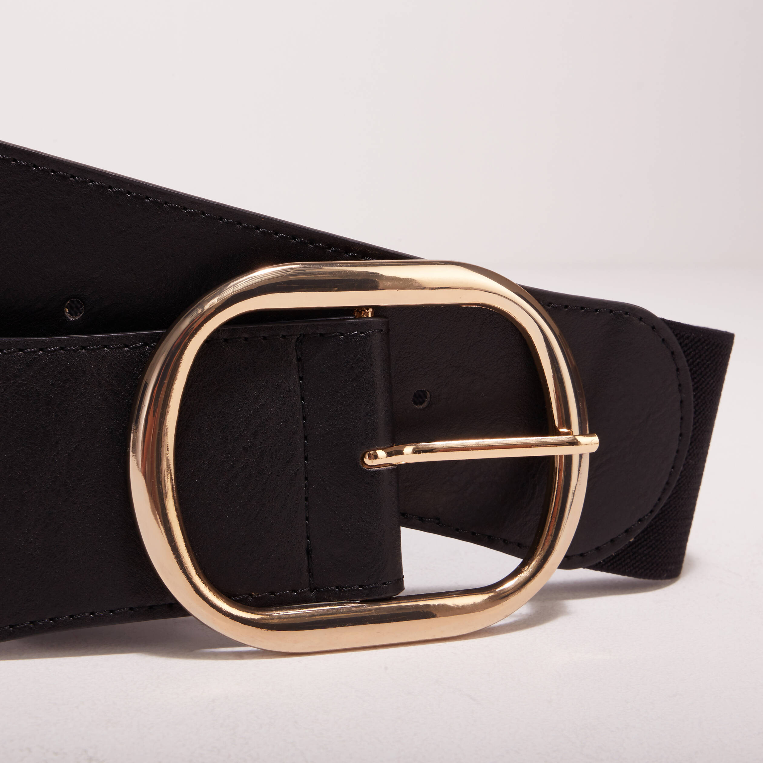 Ceinture &eacute;lastiqu&eacute;e noir femme