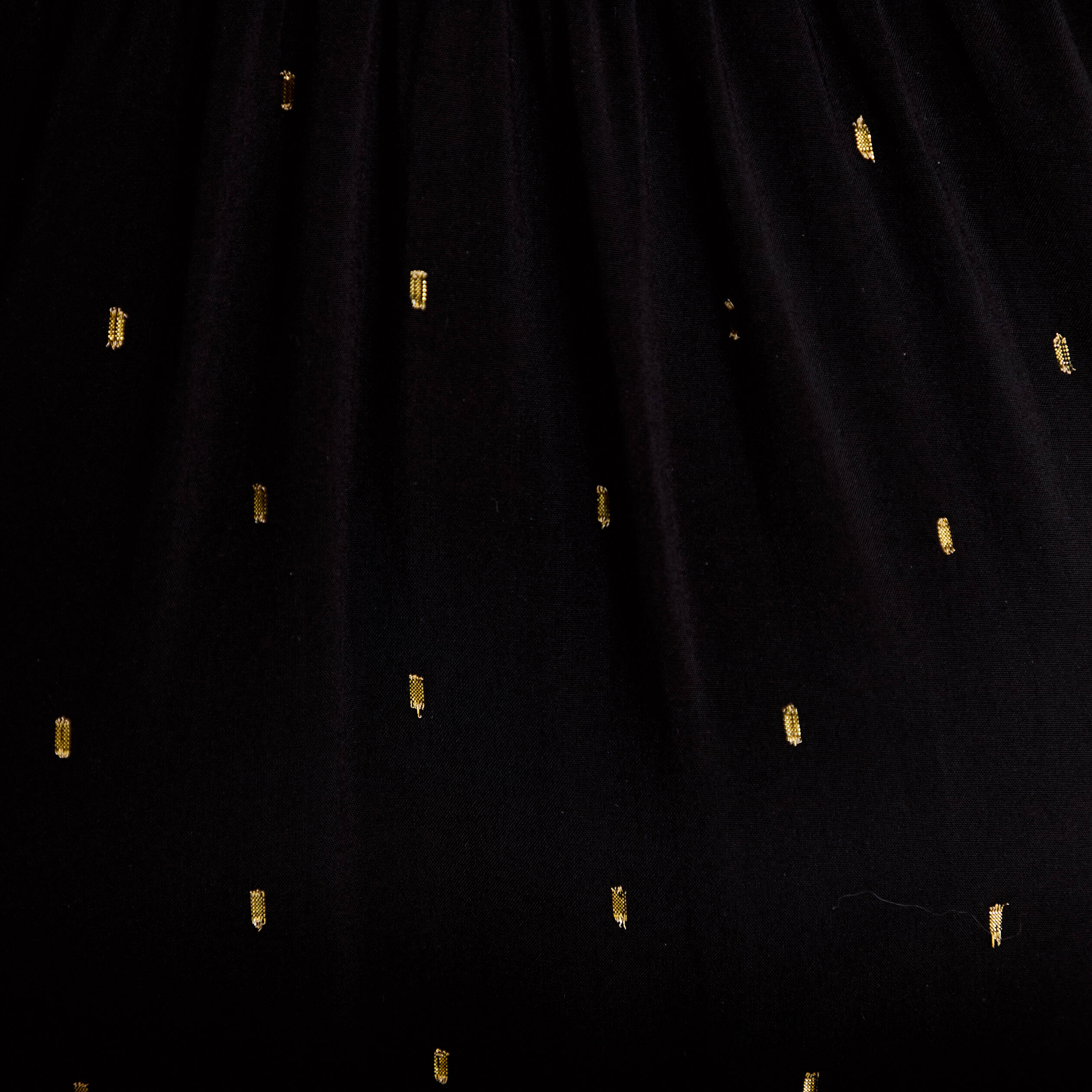 Robe &eacute;vas&eacute;e 3/4 col v manches courtes noir femme