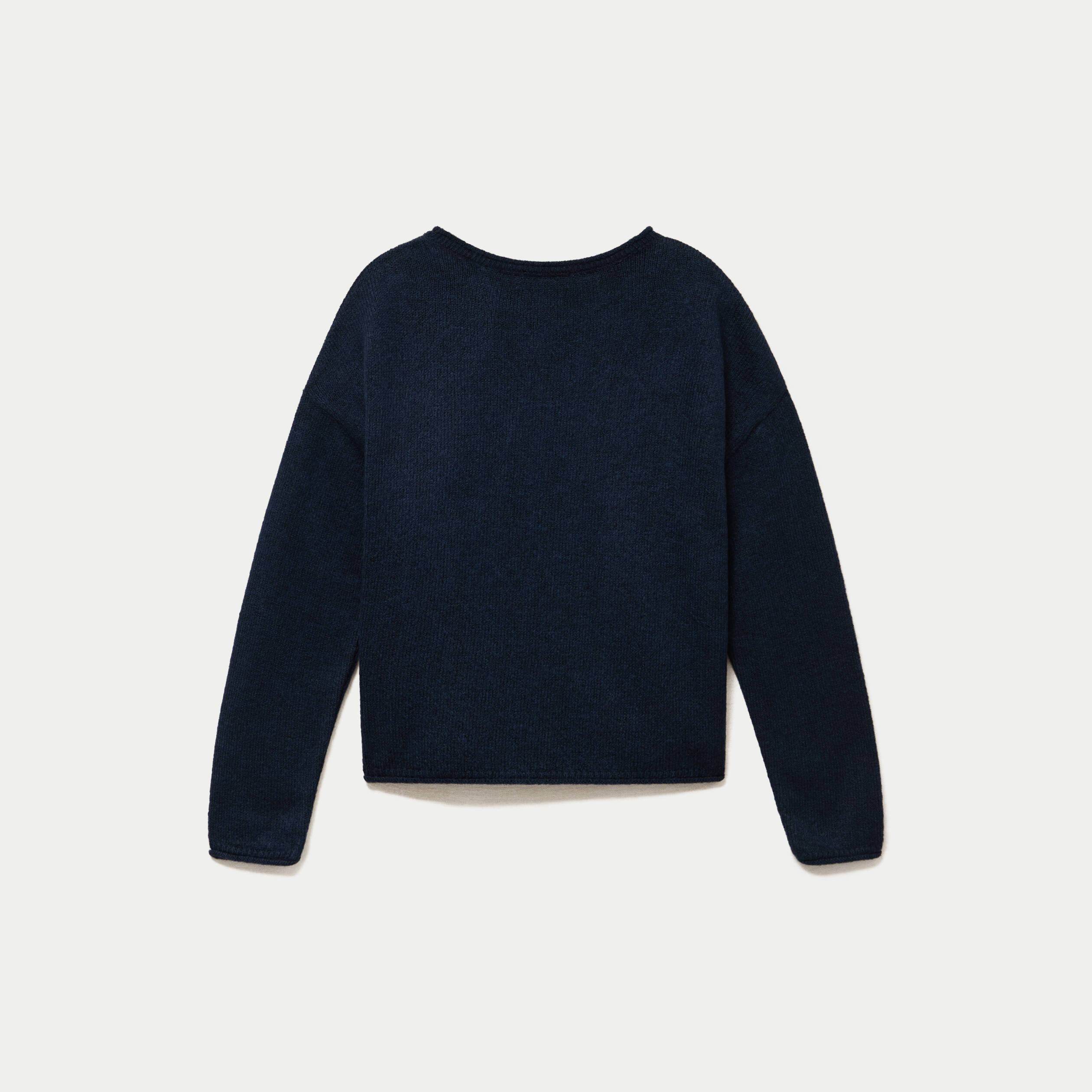 Pull manches longues bleu marine femme