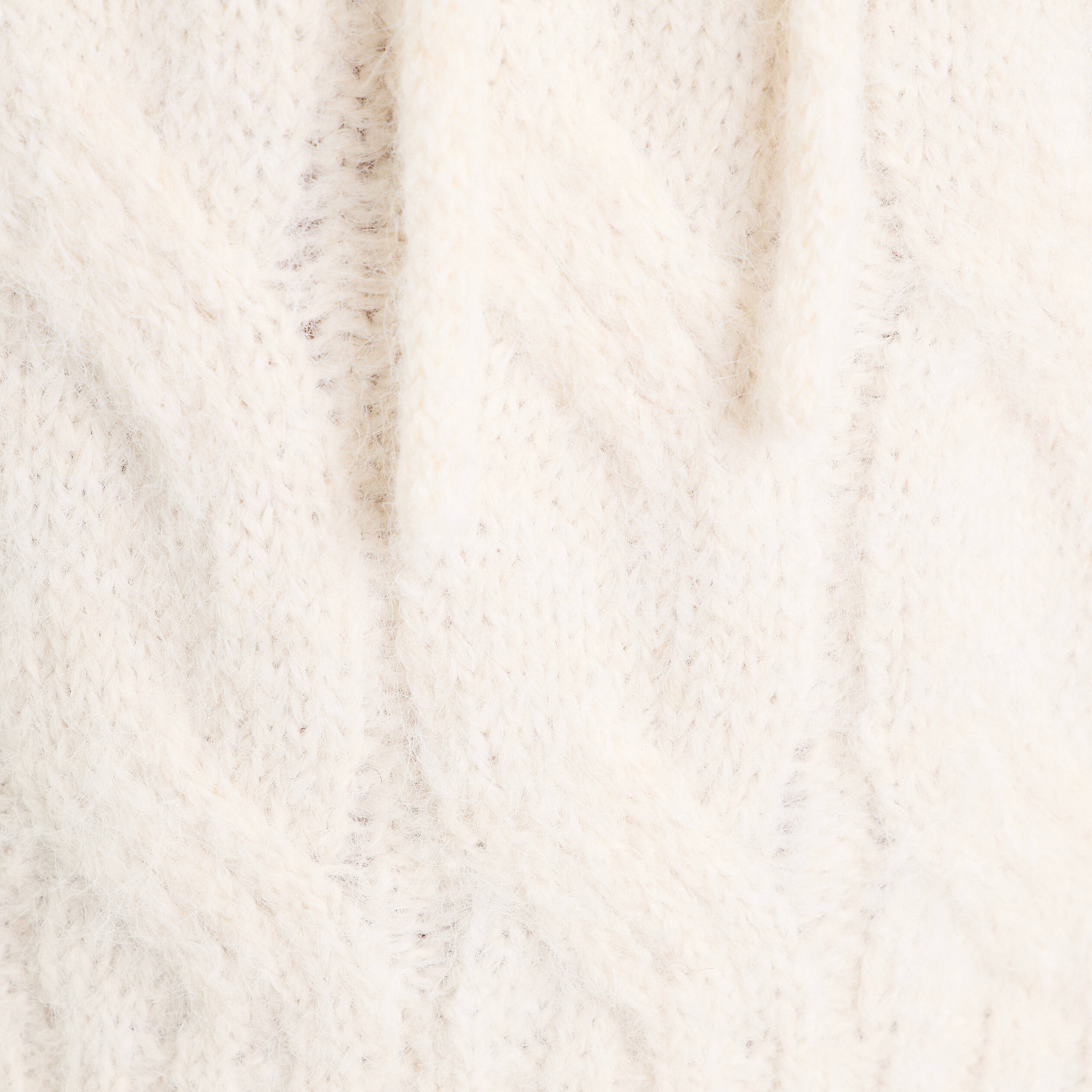 Pull 2-en-1 &agrave; capuche amovible ecru femme