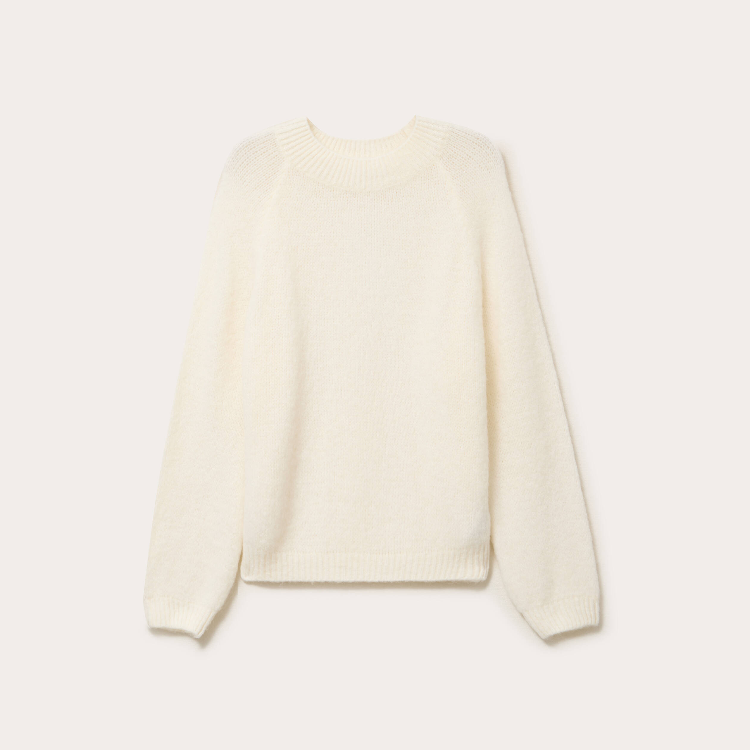 Pull manches longues ecru femme