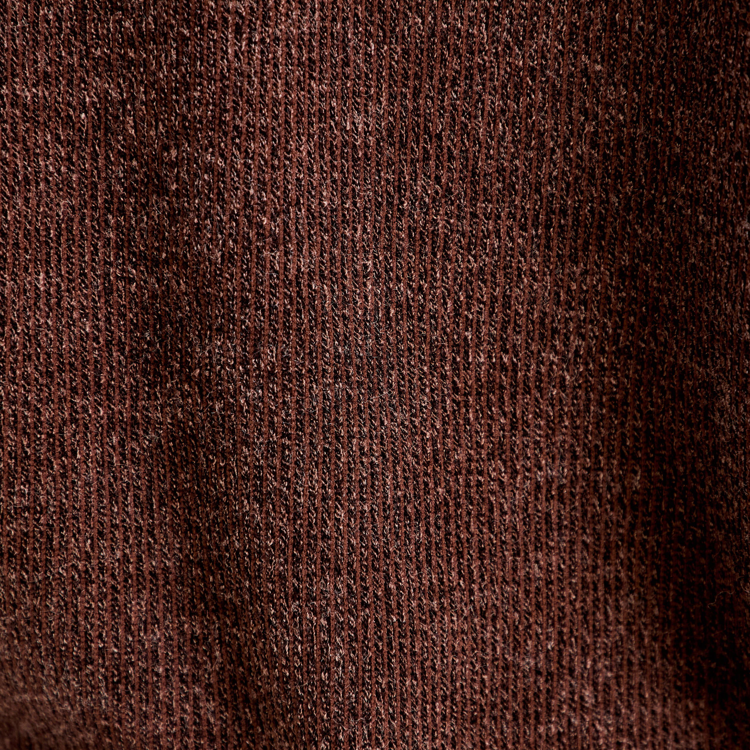 Top bi-mati&egrave;re dentelle col rond marron fonc&eacute; femme