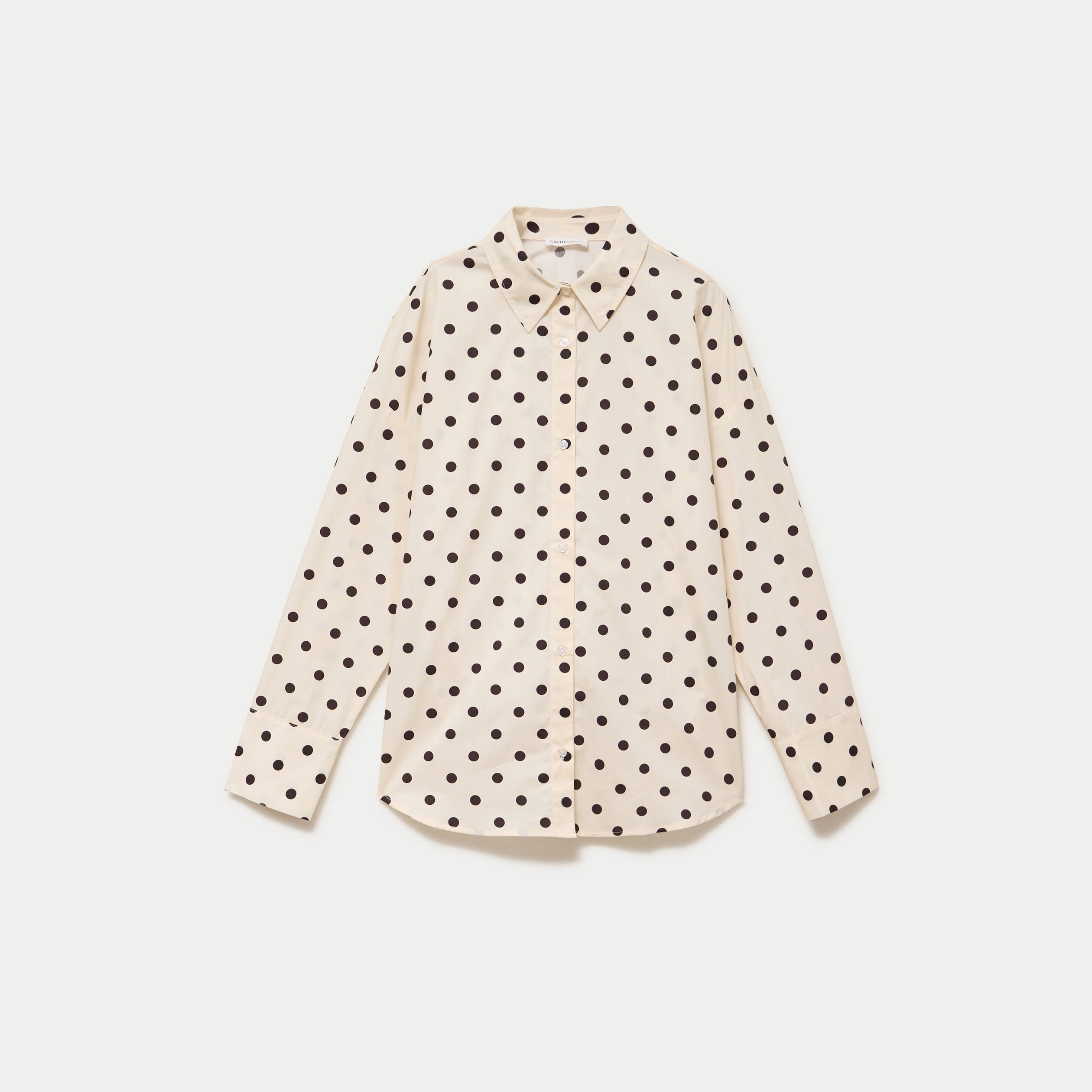 Chemise oversize manches longues blanc femme